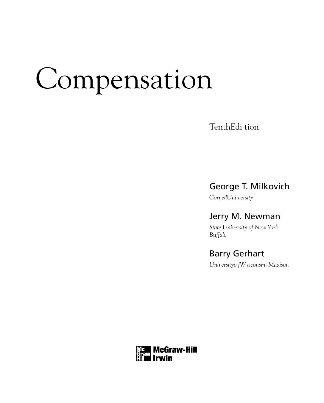 Compensation Milkovich George