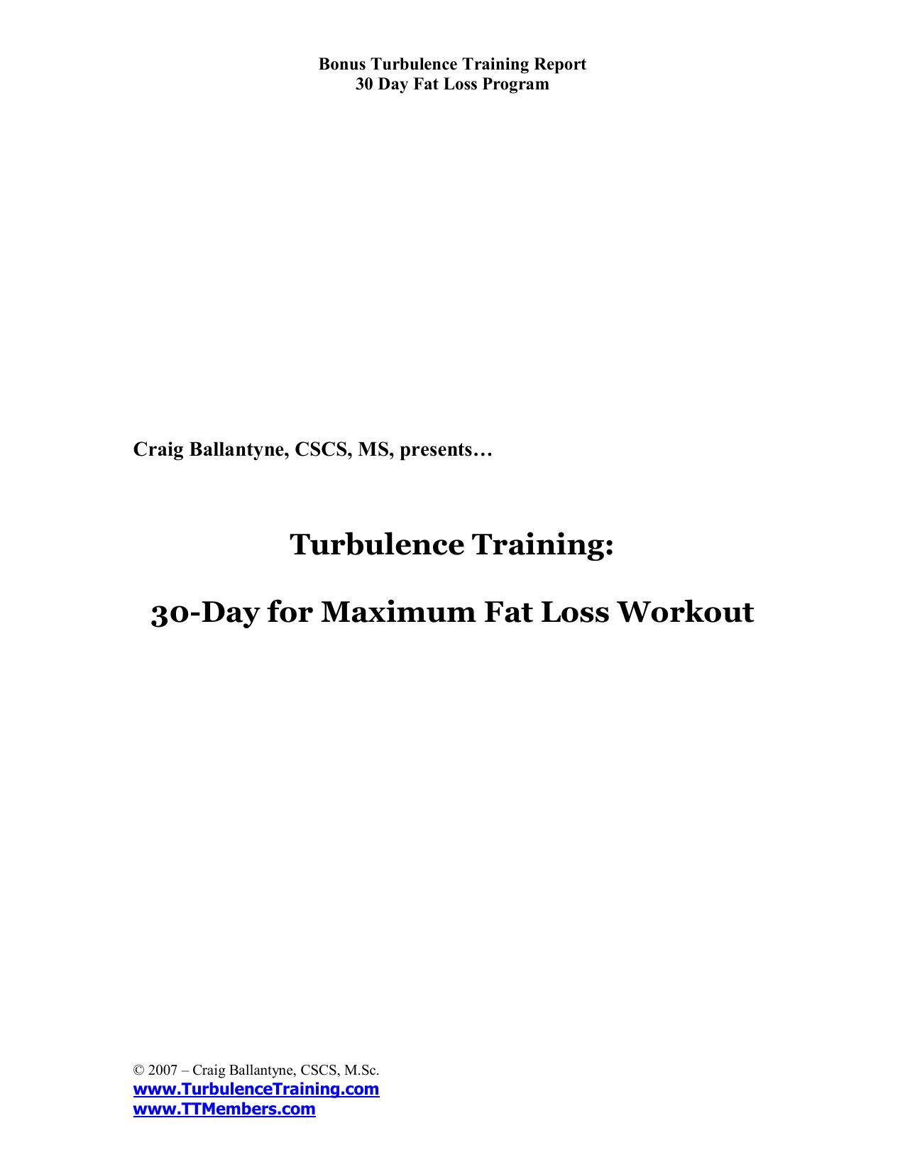 Workout Guidelines – Updated