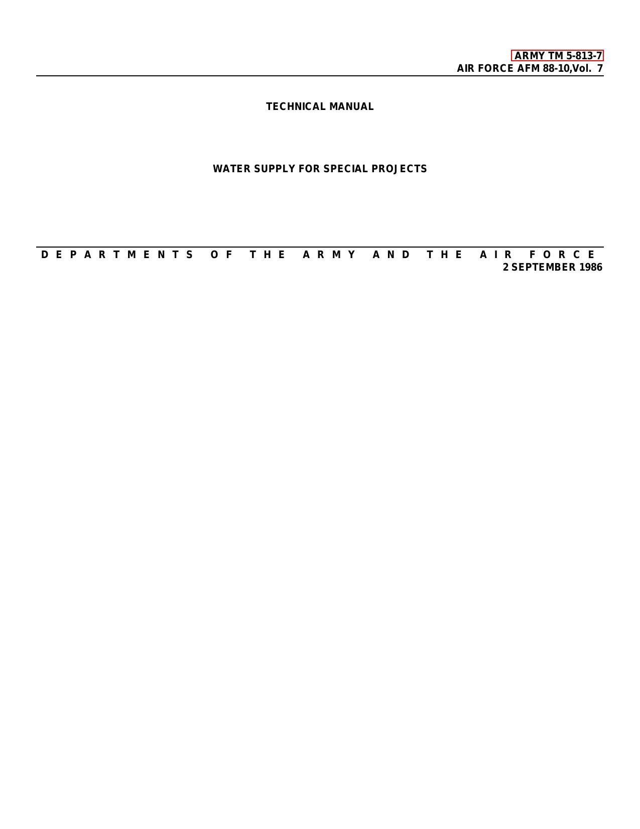 tm5-813-7 h2o spec proj