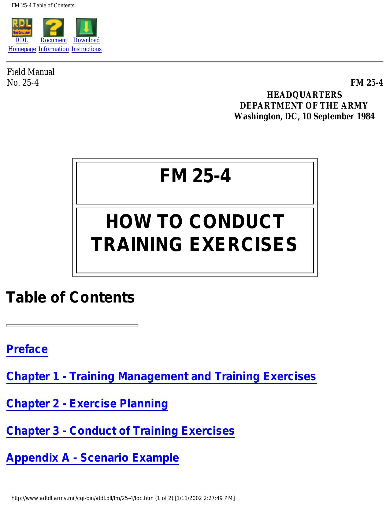 How to Conduct Training Exercises