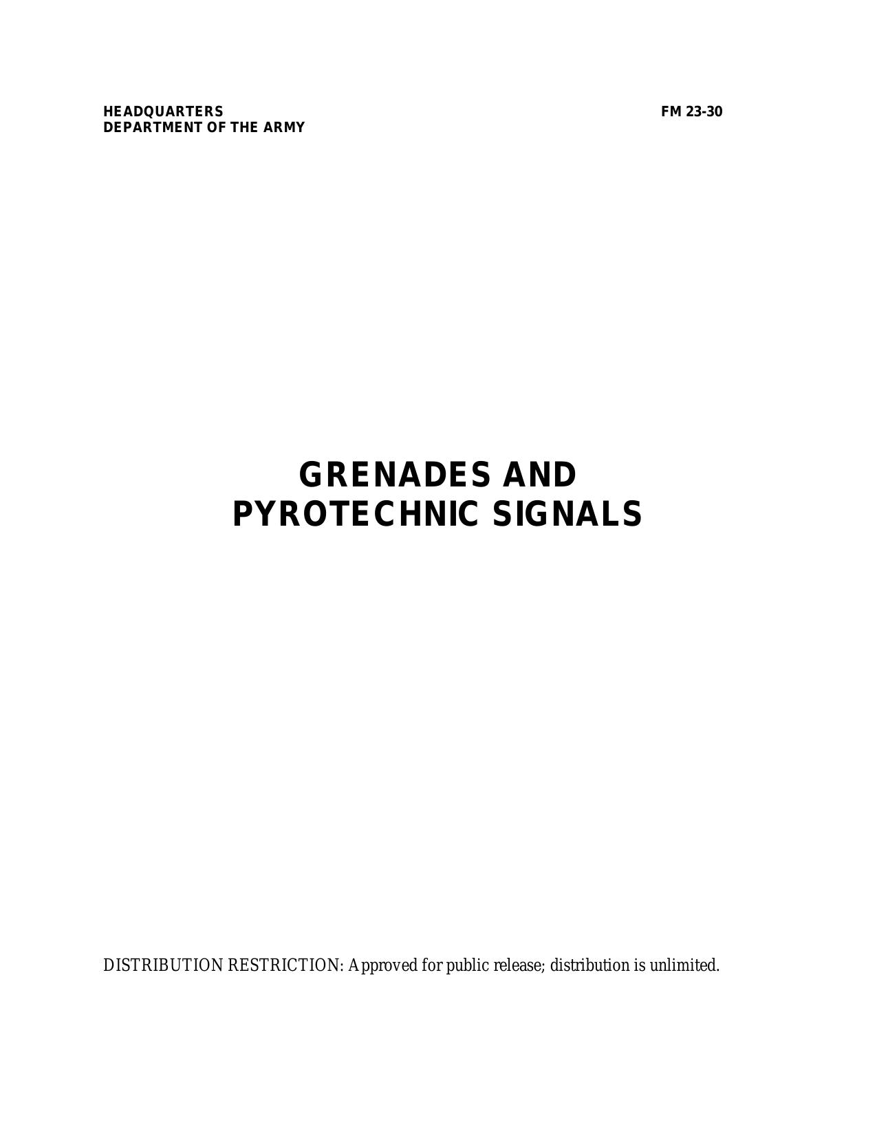 fm 3-23.30 grenades and pyrotechnic signals