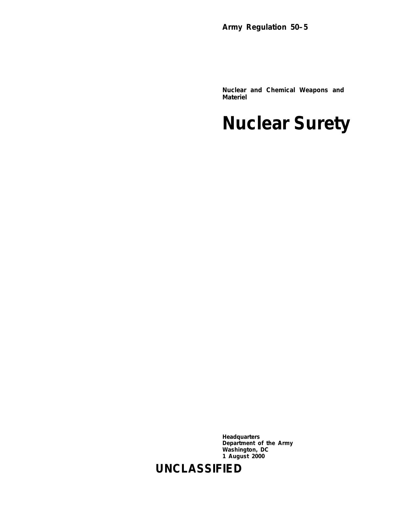 Nuclear Surety