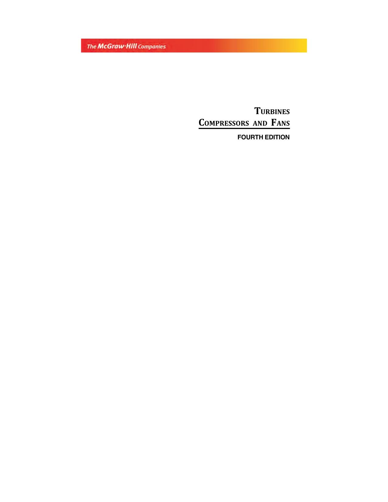 TURBINES COMPRESSORS AND FANS 4 E YAHYA