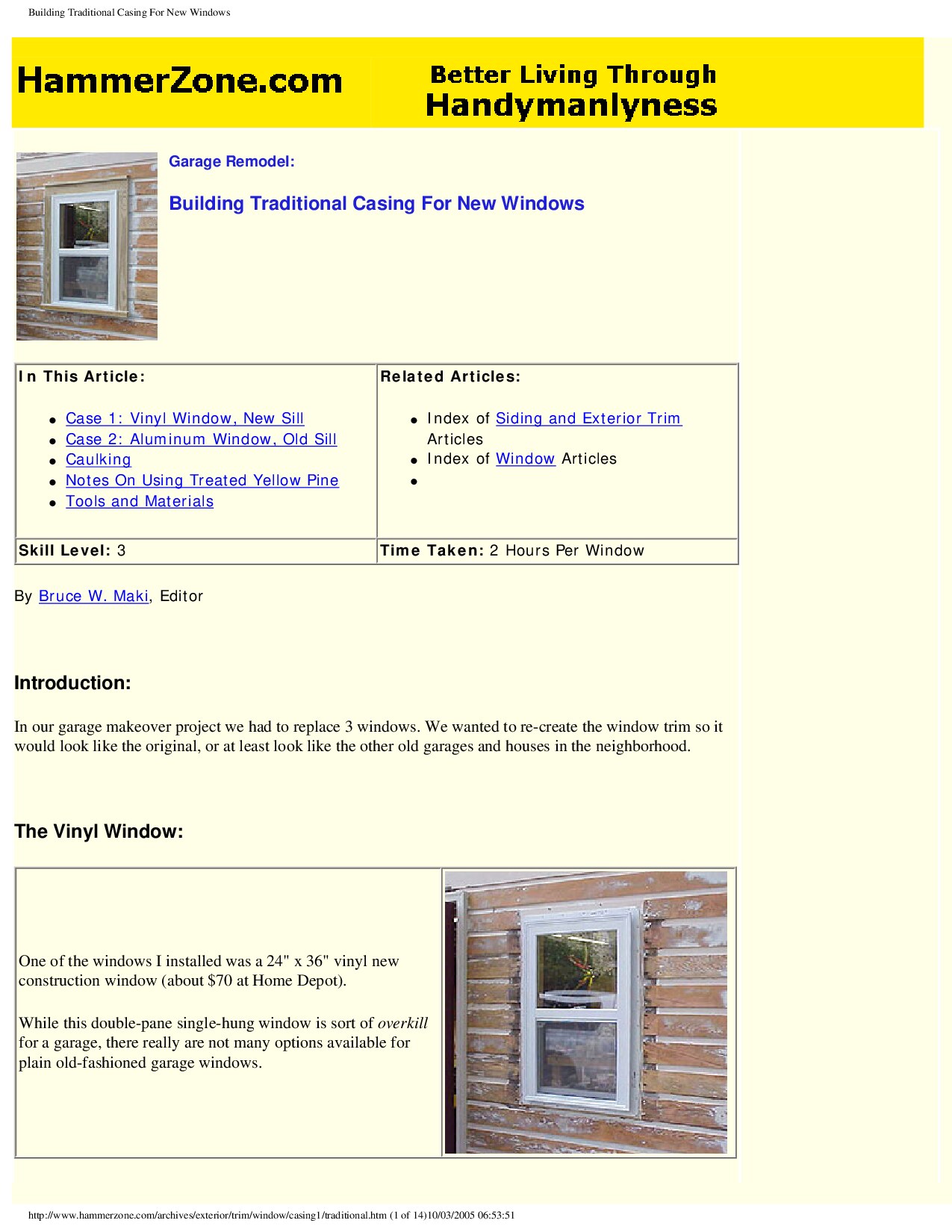 Building Traditional Casing For New Windows