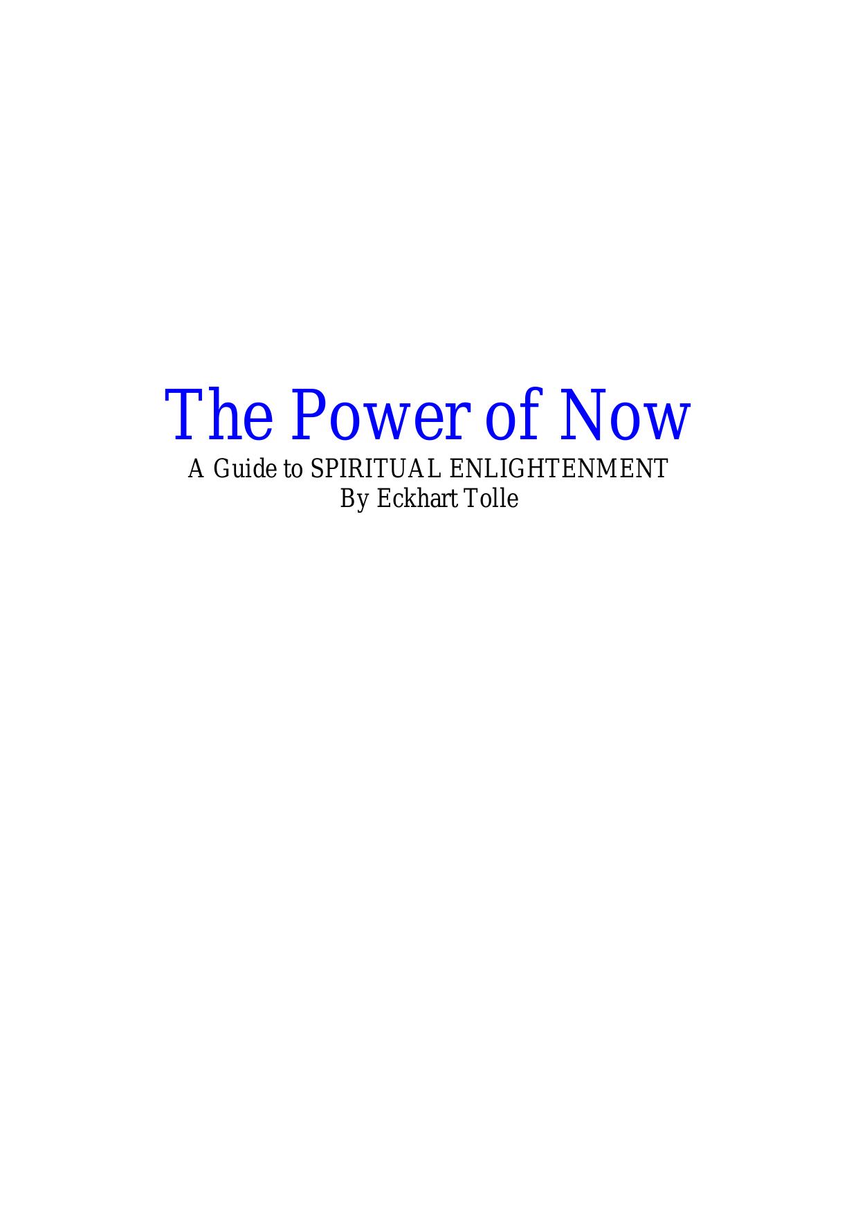 The Power Of Now