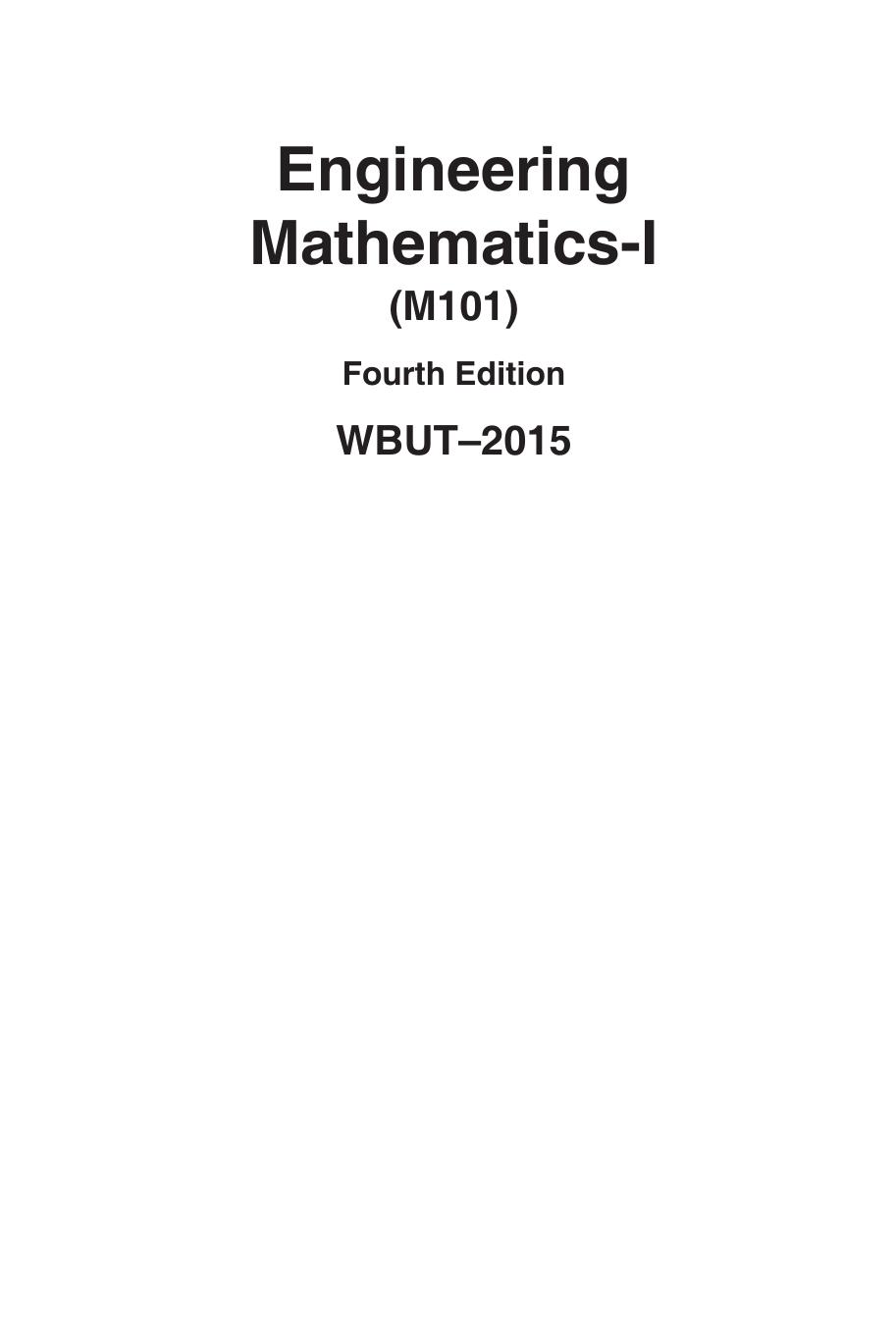 ENGINEERING MATHEMATICS I KAR