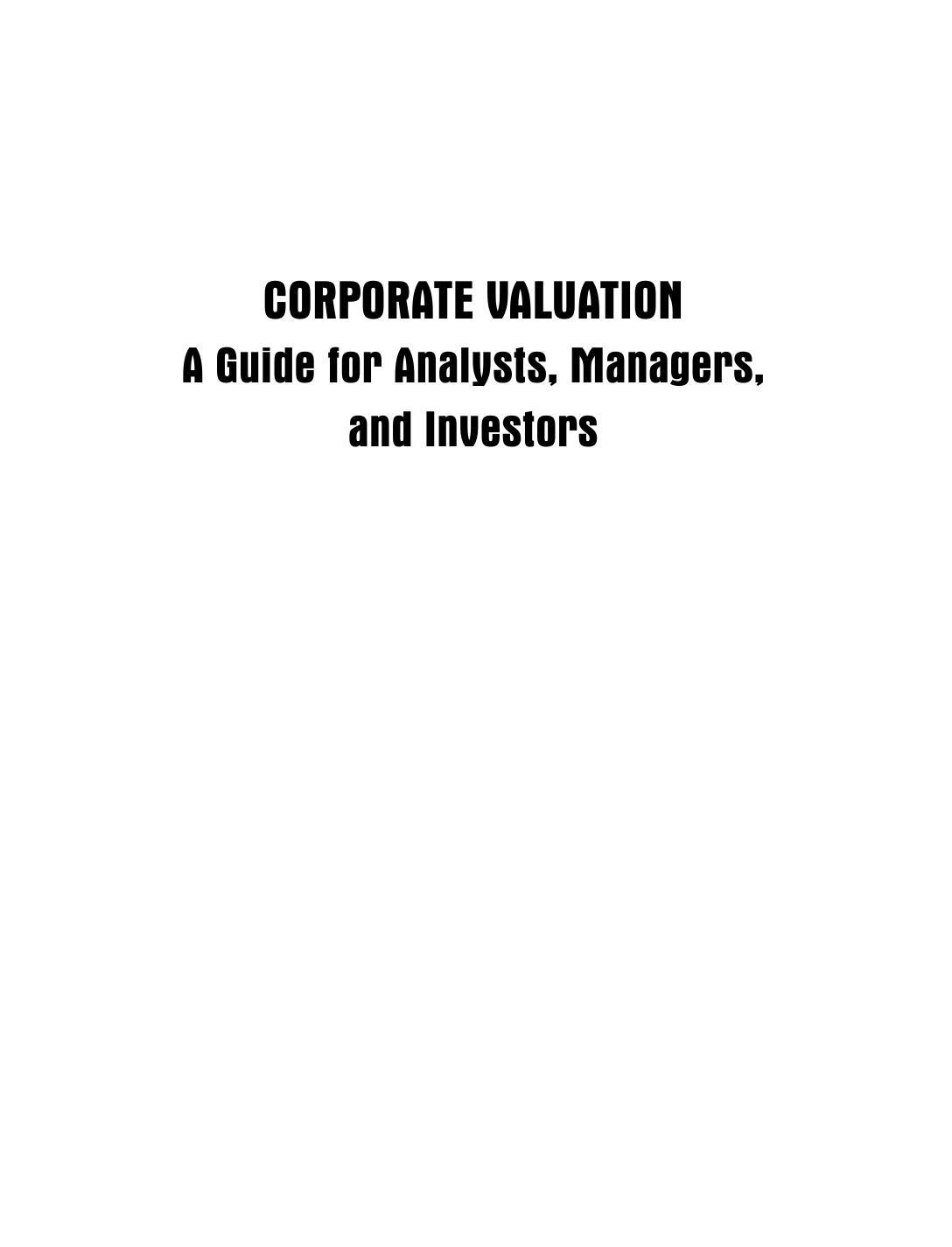 Prelims of Corporate Valuation.indd