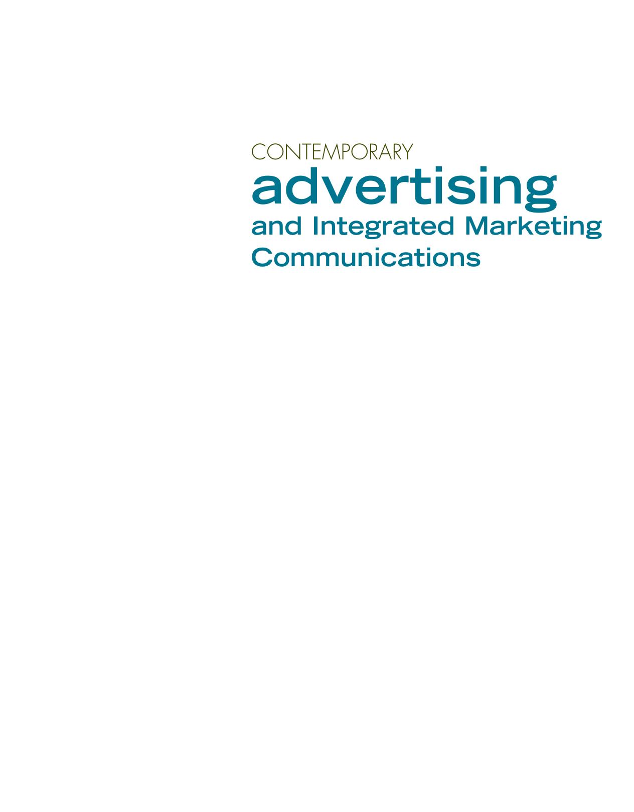 Contemporary Advertising Arens William