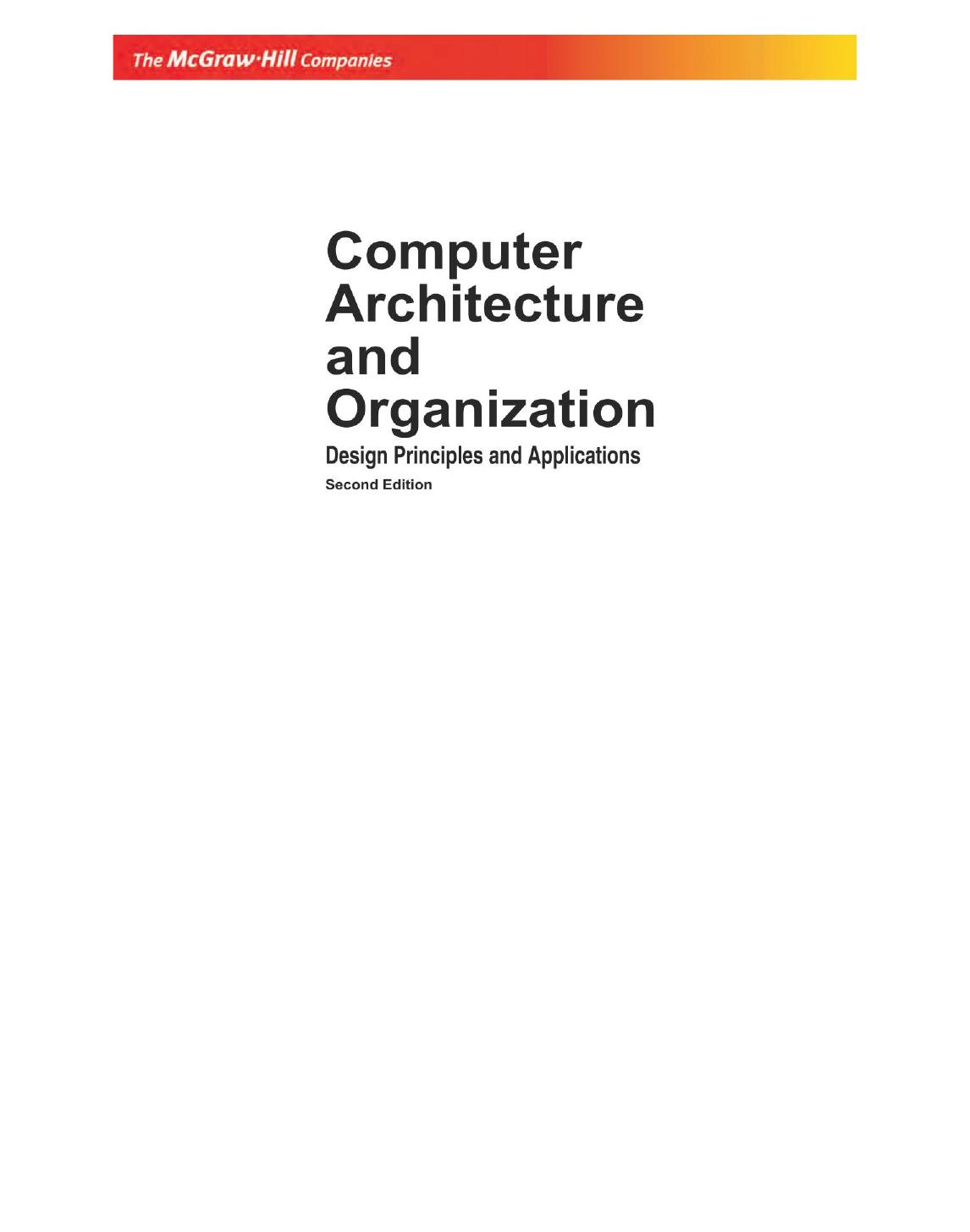 COMPUTER ARCHITECTURE ORGANIZATION GOVINDARAJALU