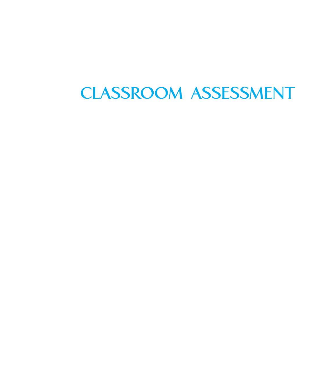Classroom Assessment Russell Michael