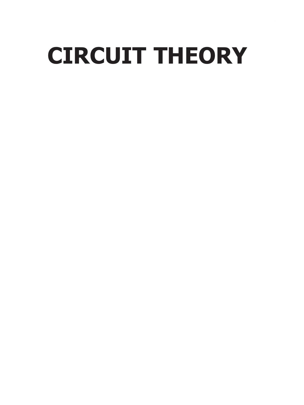 CIRCUIT THEORY AU Nagoorkani