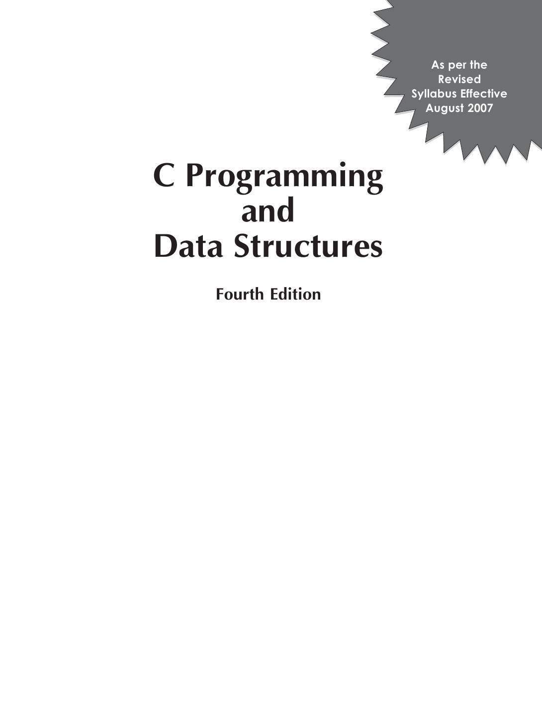C Programming and Data Structures 4 e JNTU BALAGURUSAMY E