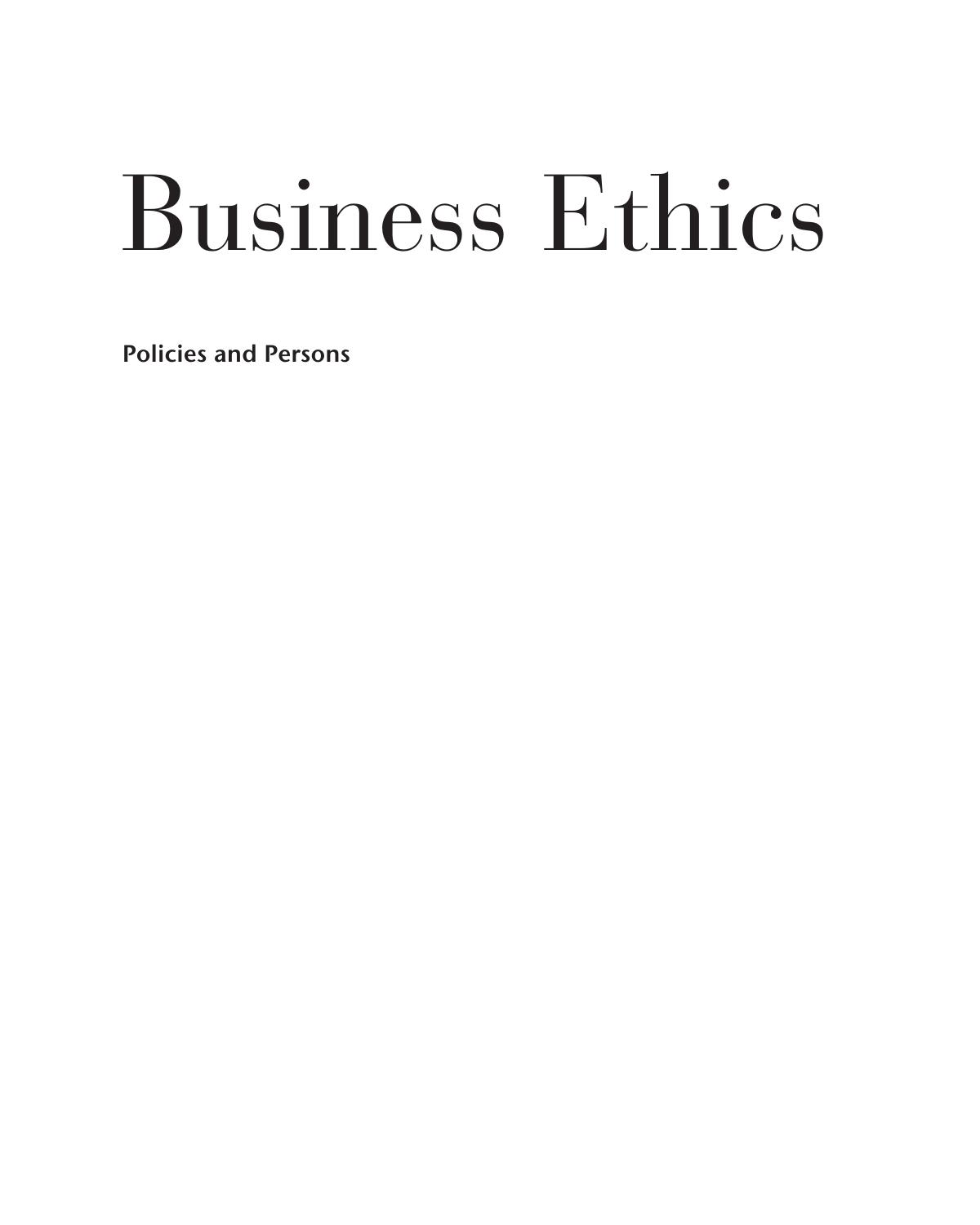 Business Ethics