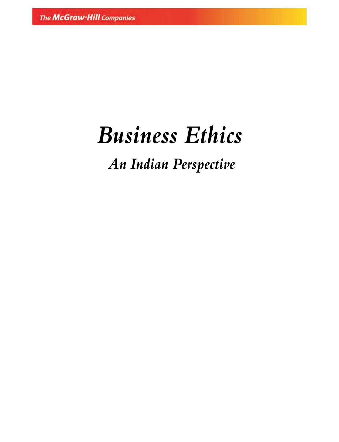 BUSINESS ETHICS FRANCIS MISHRA