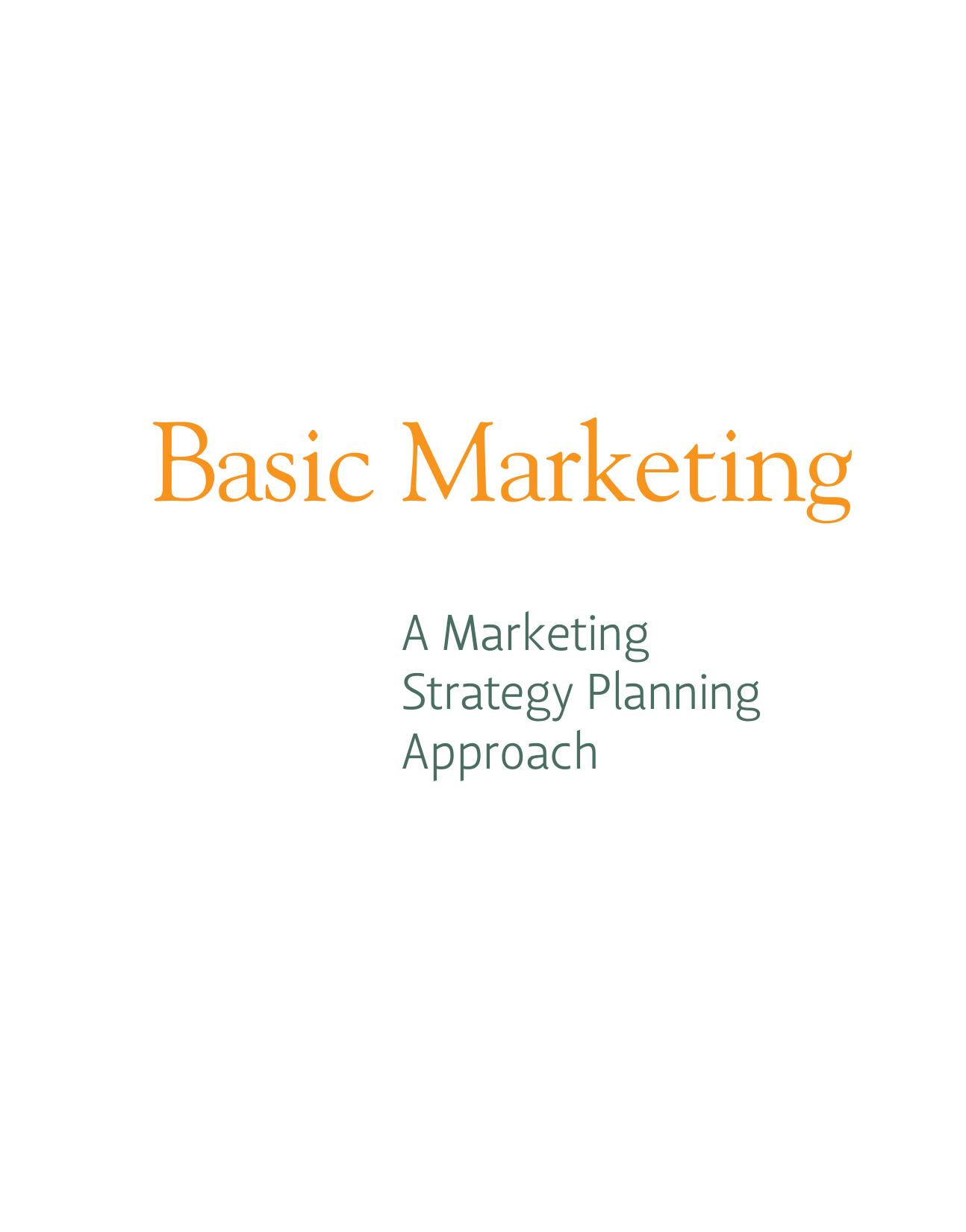 BASIC MARKETING Perreault Jr William