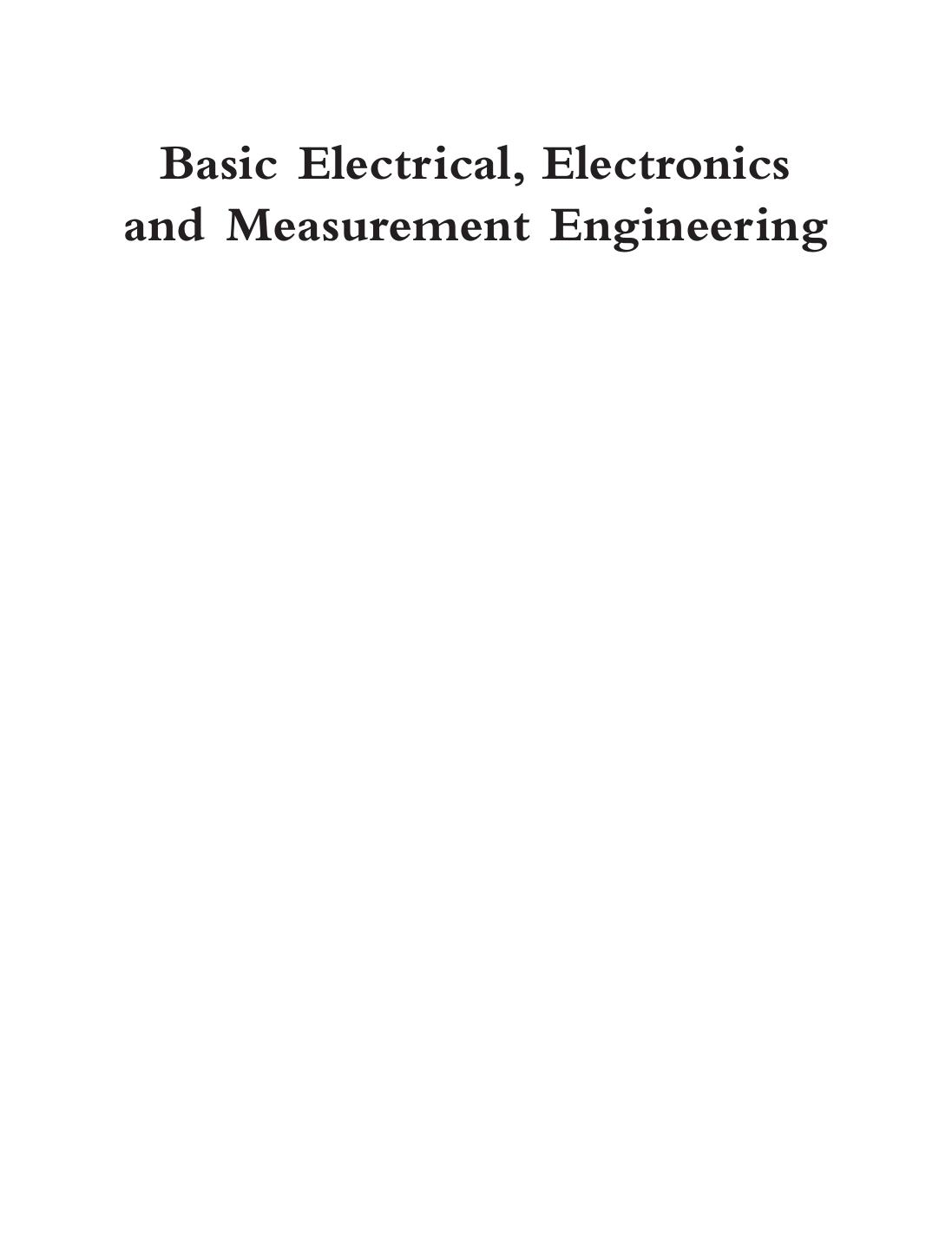 Basic Electrical Electronics and Measurement Engineering AU SALIVAHNAN