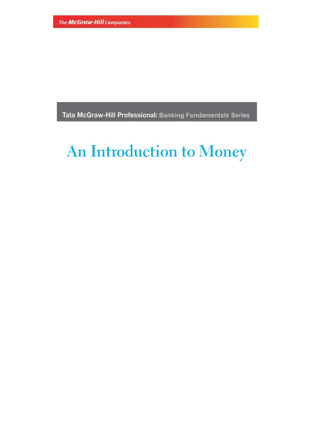 AN INTRODUCTION TO MONEY PARAMESWARAN SUNIL