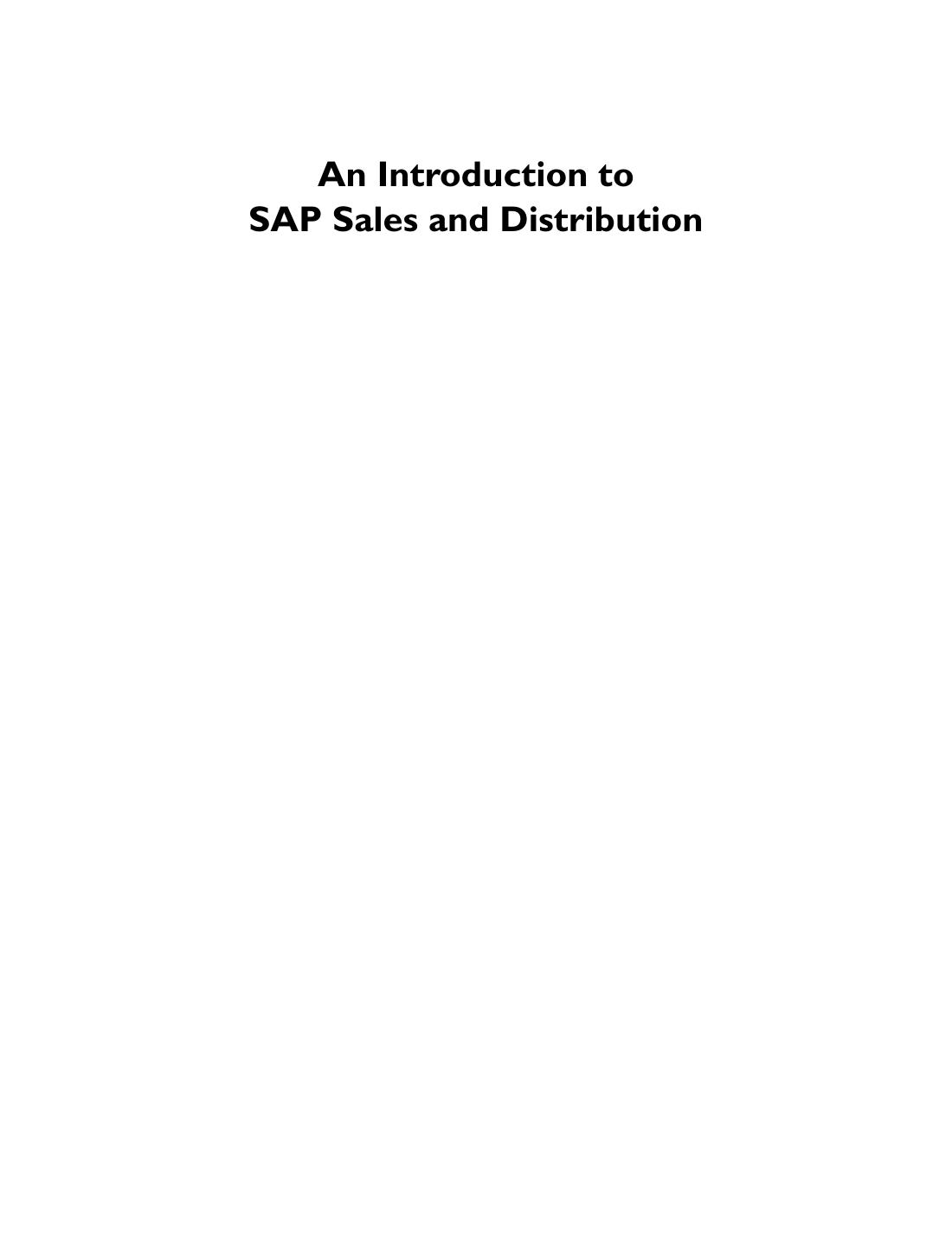 AN INTRO TO SAP S D RAKSHIT SANDIP
