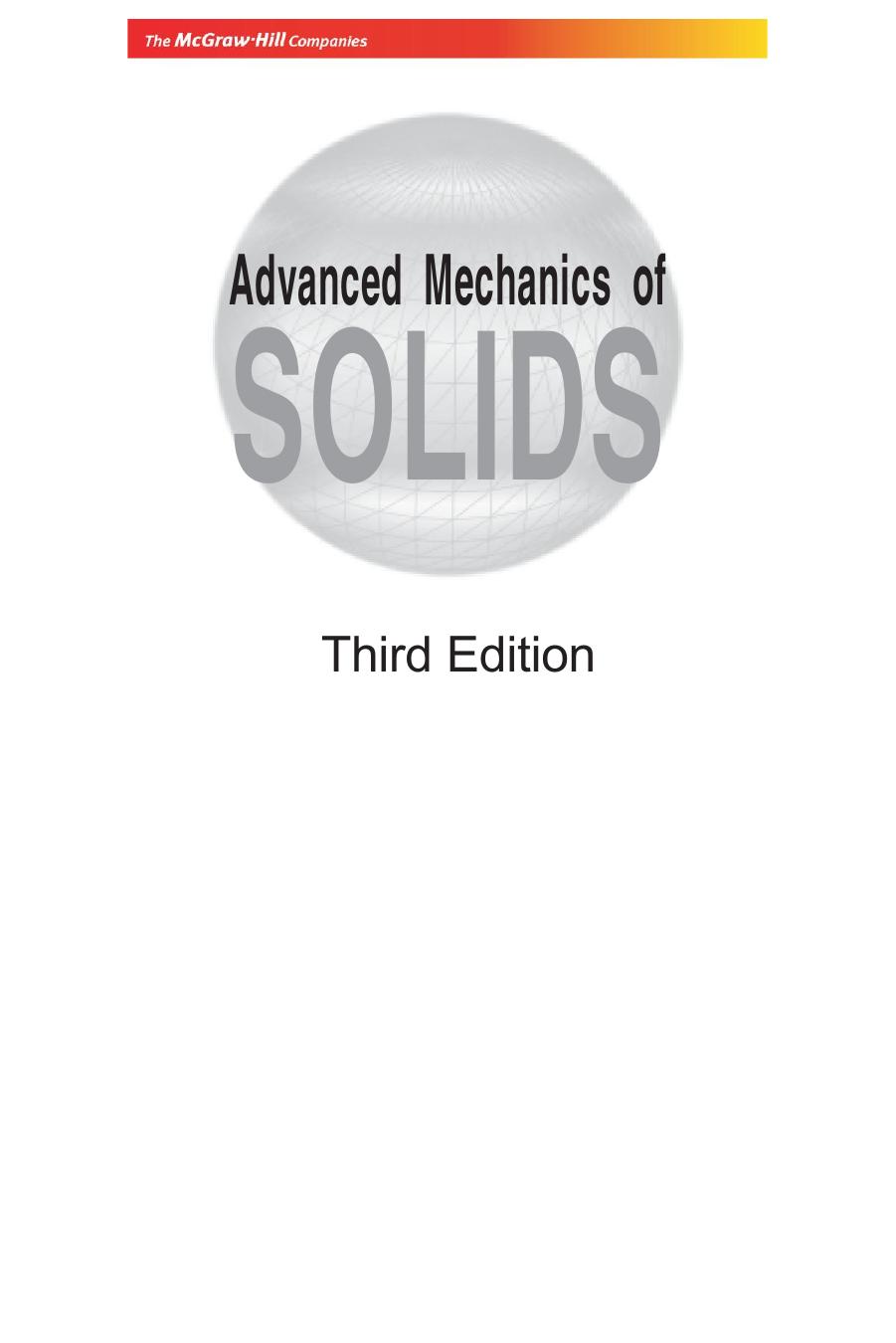 ADVANCED MECHANICS OF SOLIDS SRINATH