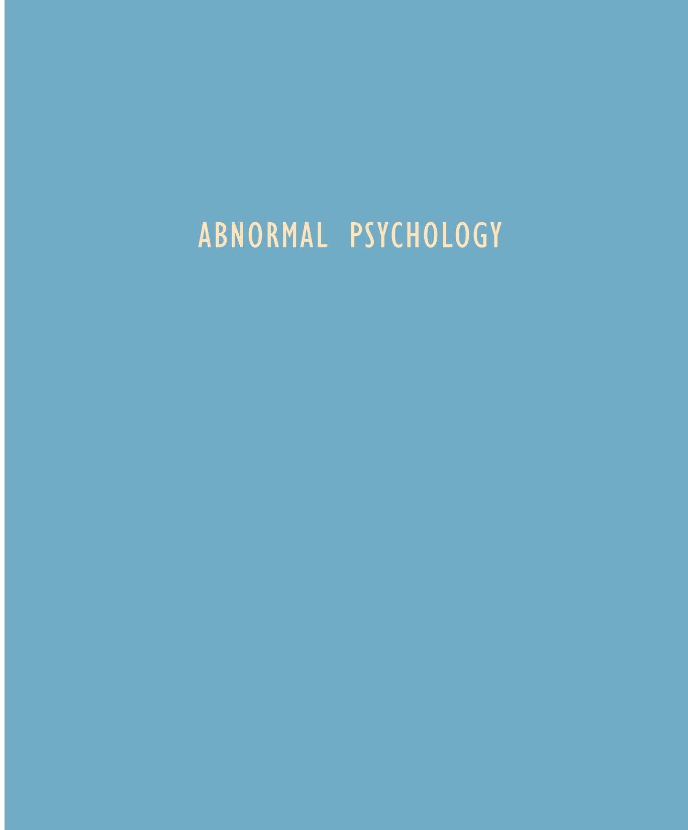 Abnormal Psychology Clinical Perspectives on Psychological Disorders Halgin Richard