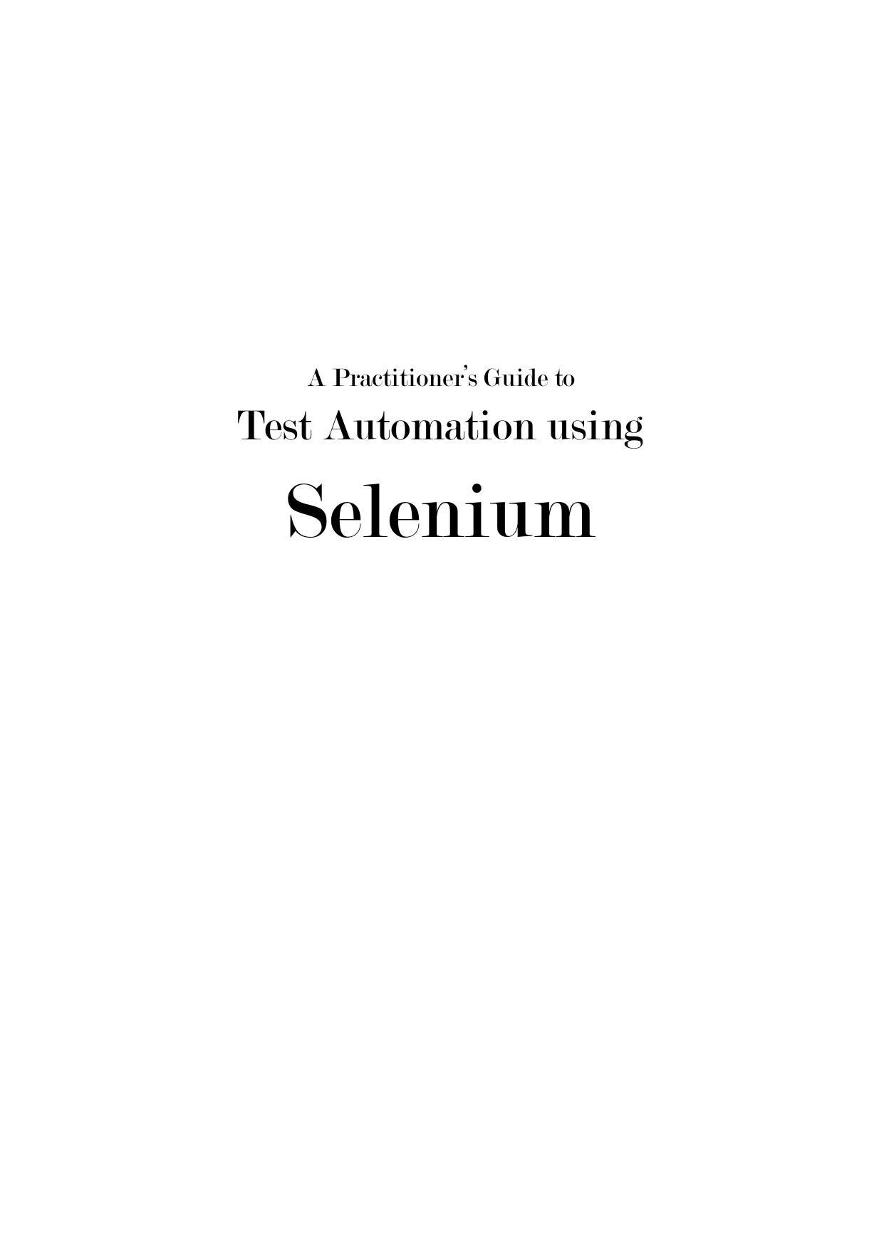 Prelims of Selenium.indd