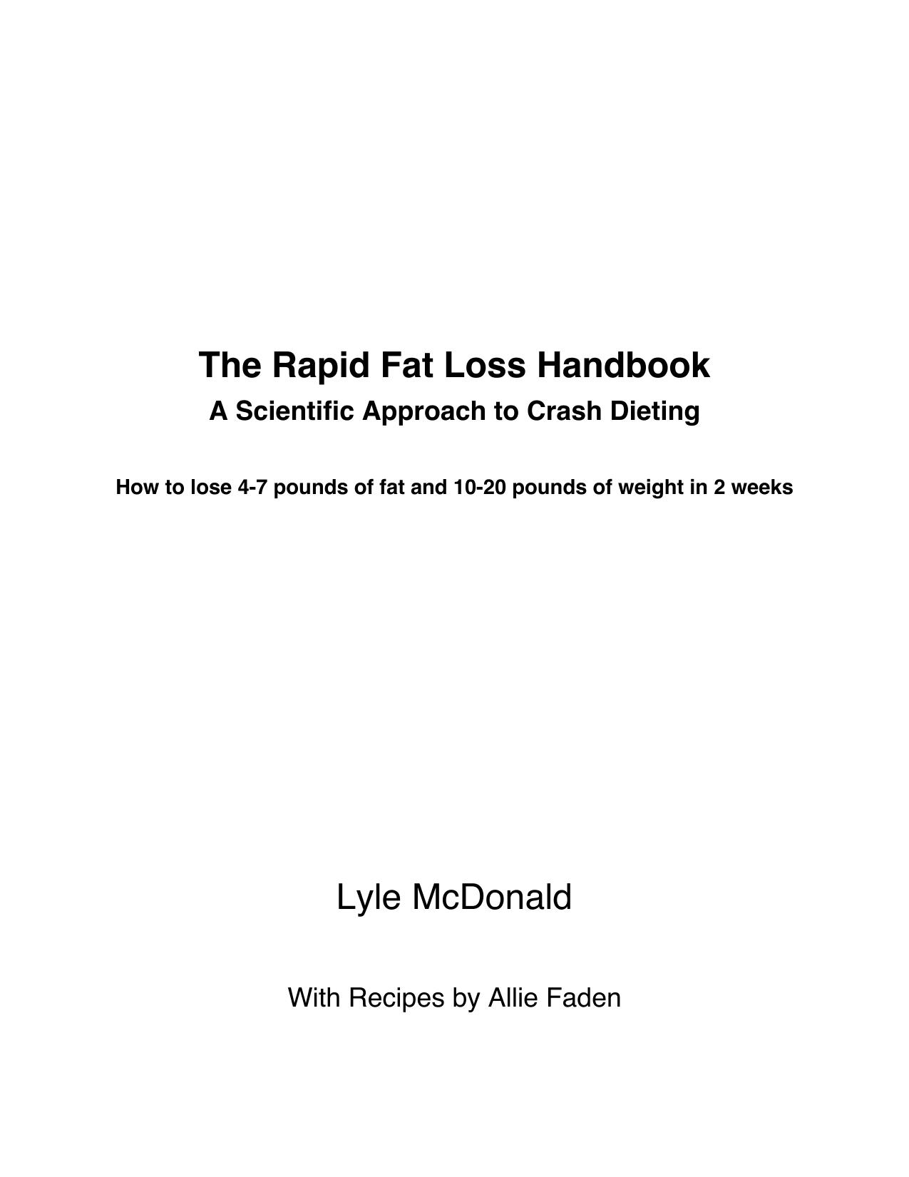 The Rapid Fat Loss Handbook-McDonald