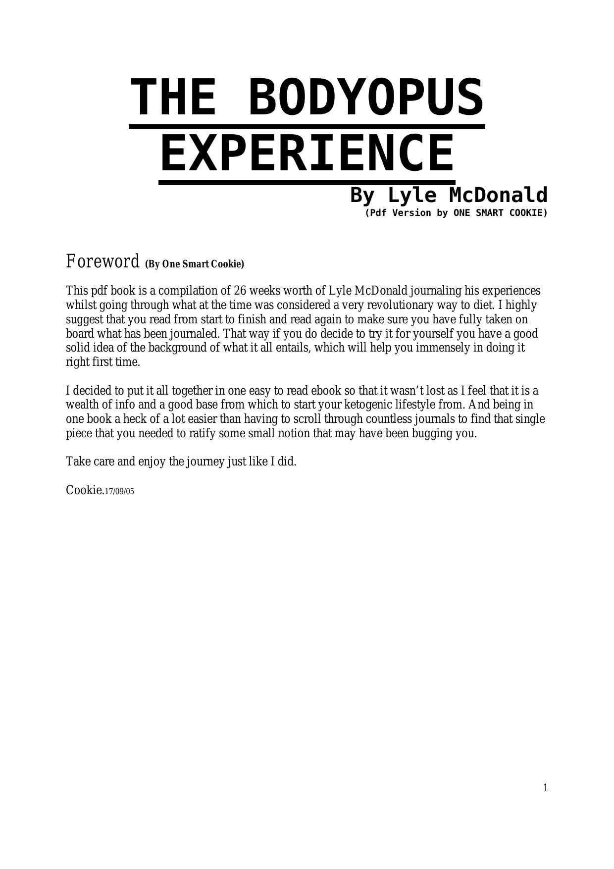 Microsoft Word - THE BODYOPUS EXPERIENCE.doc