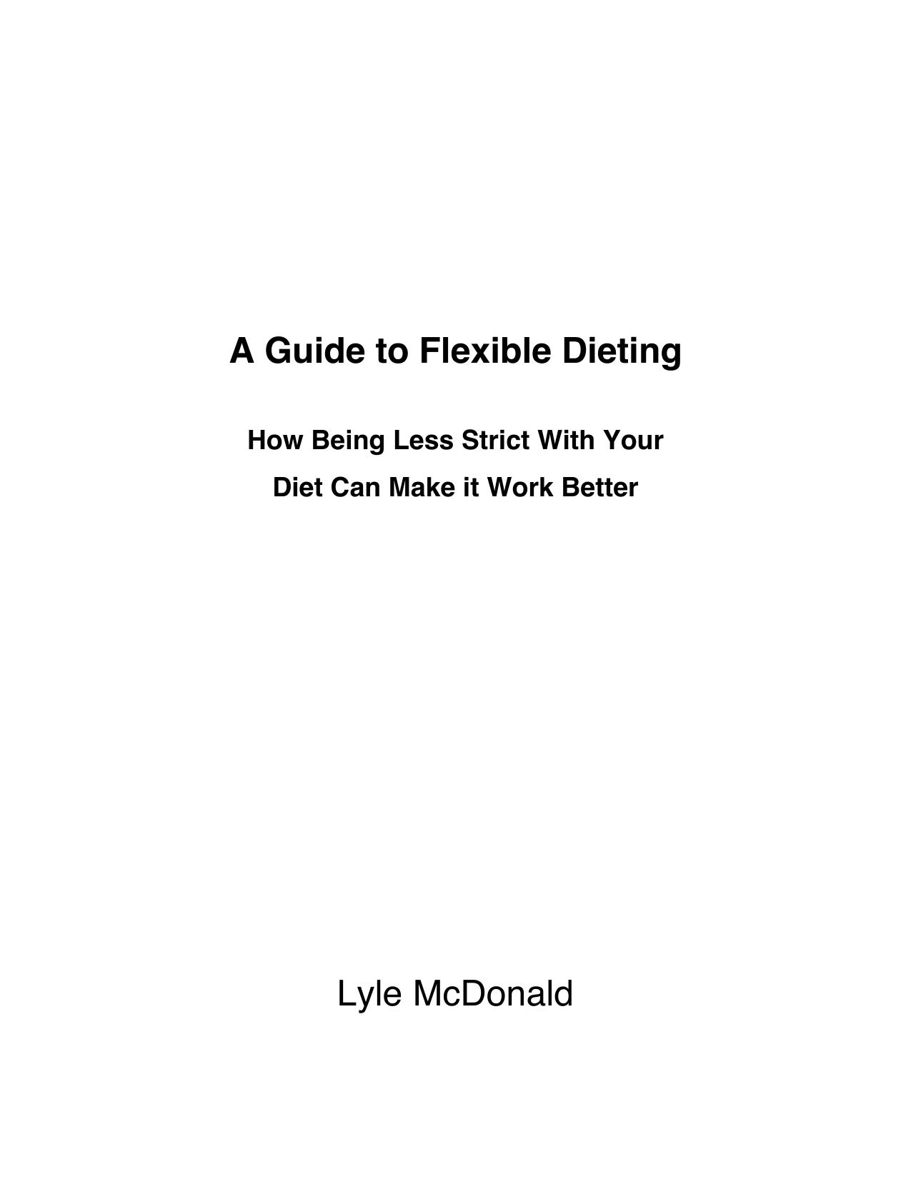 A Guide to Flexible Dieting-McDonald