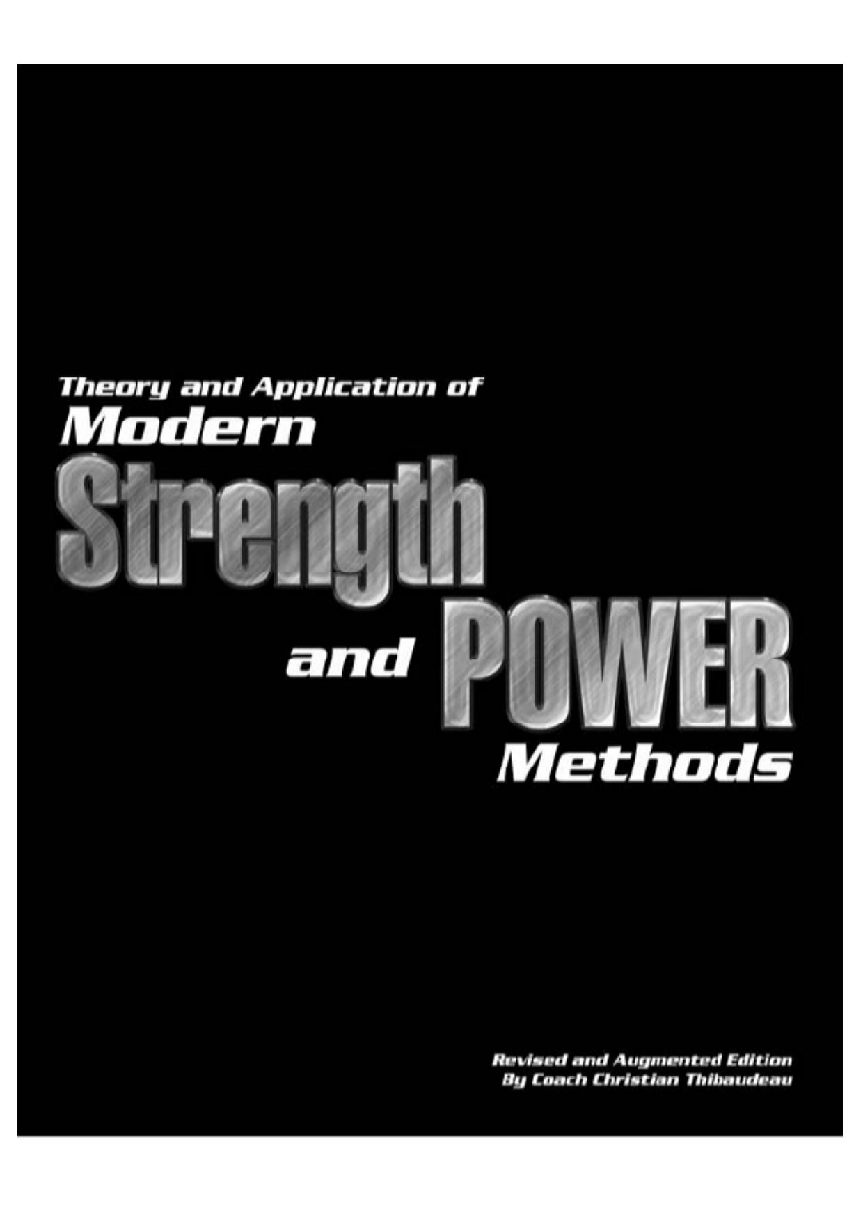 Microsoft Word - Theory and Application of Modern Strength and Power Method–