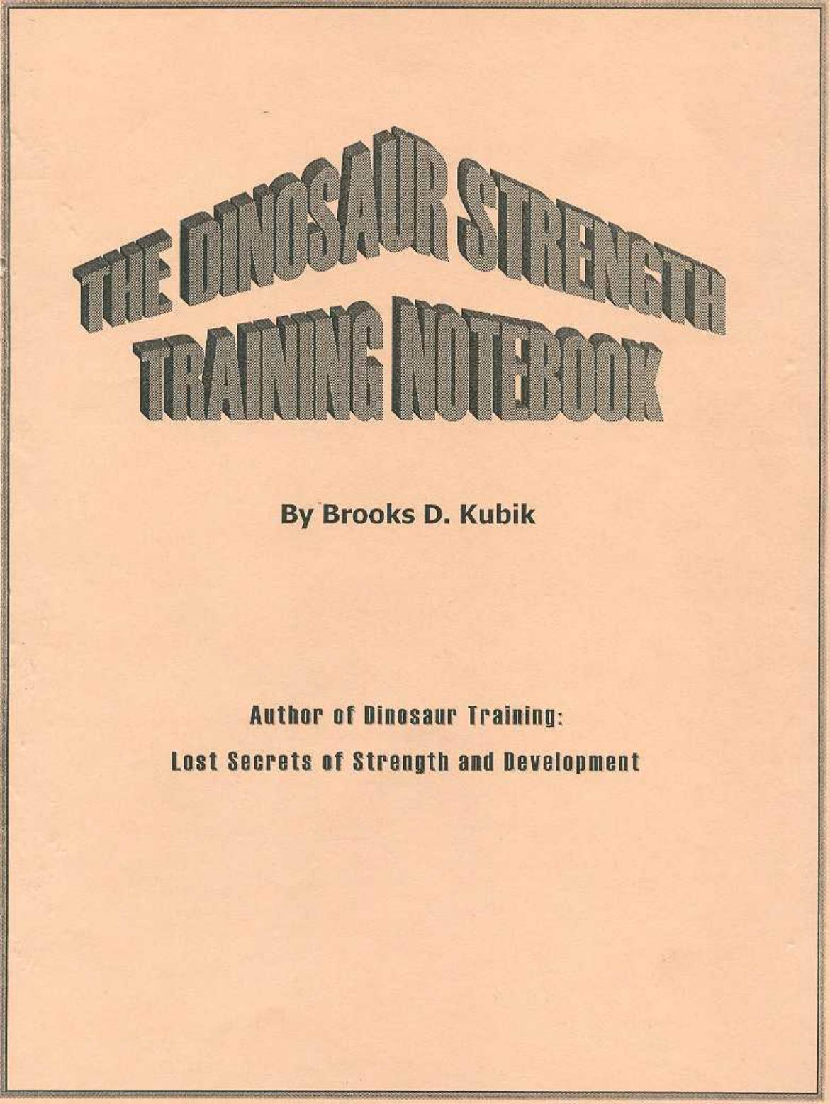 The Dinosaur Strength Training Notebook-Kubik