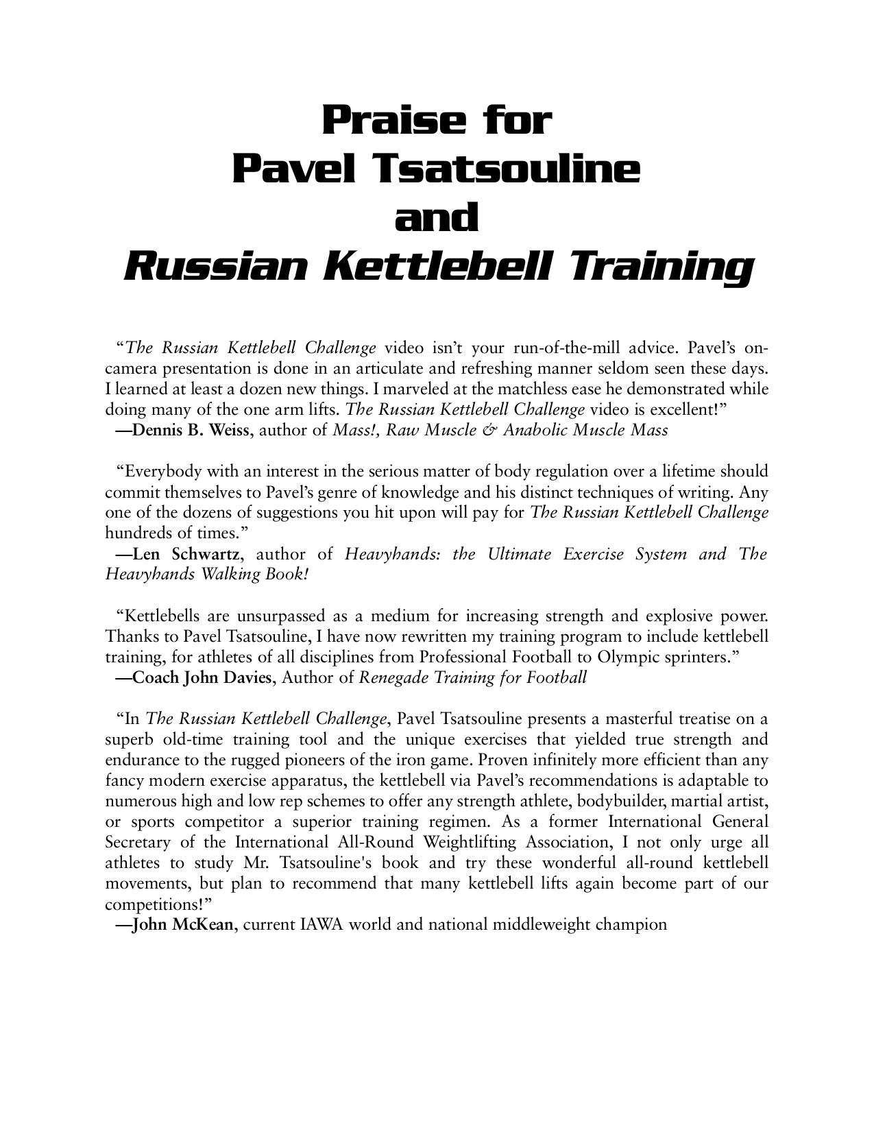 From Russia with Tough Love-Tsatsouline