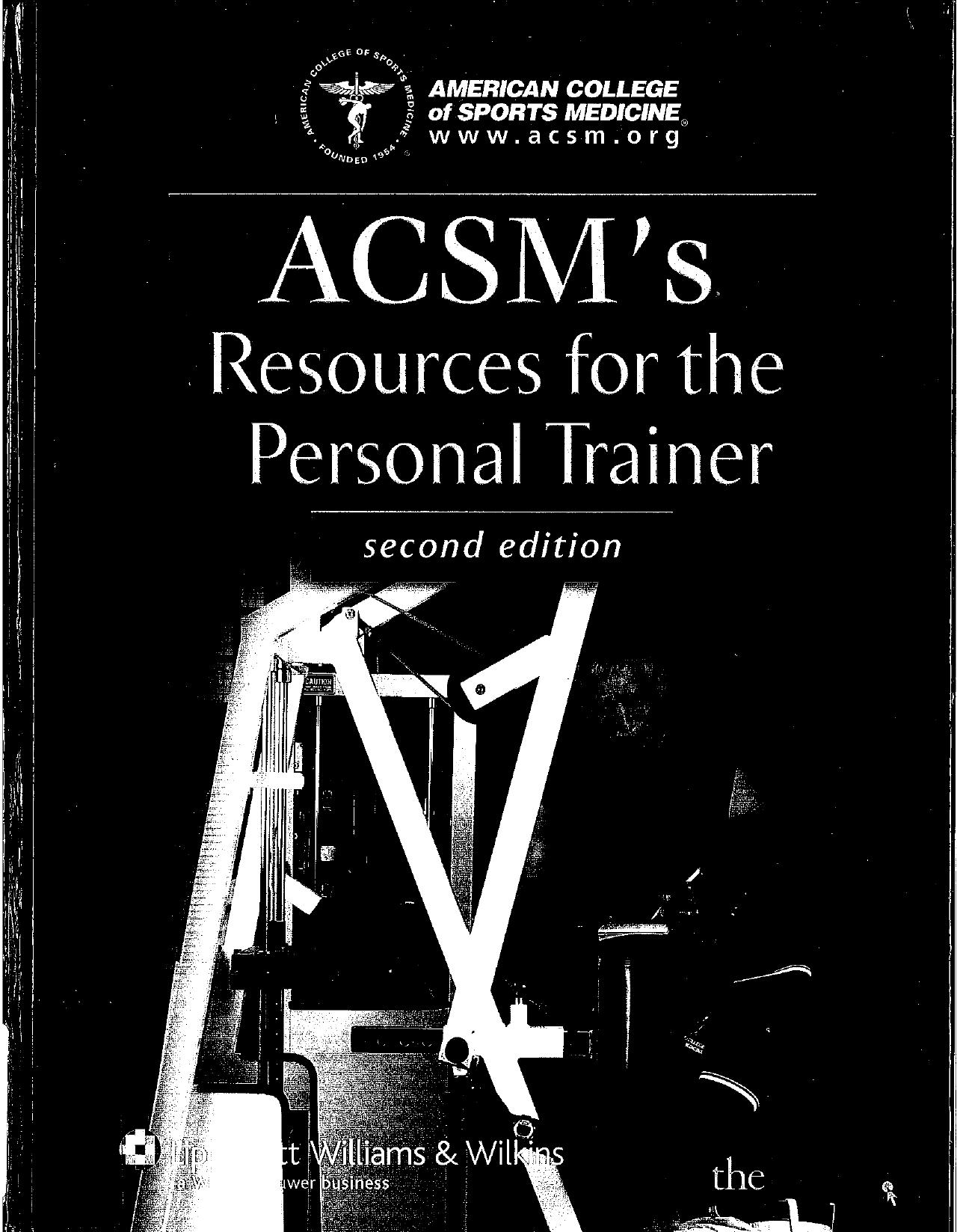 ACSM Resources for Personal Trainer-Thompson et al