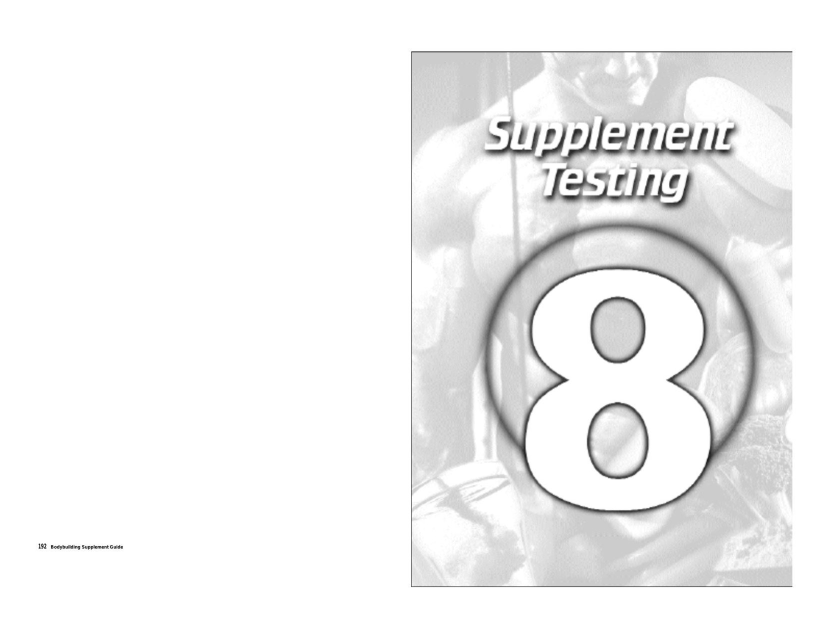 Bodybuilding Nutrition-Supplement Testing