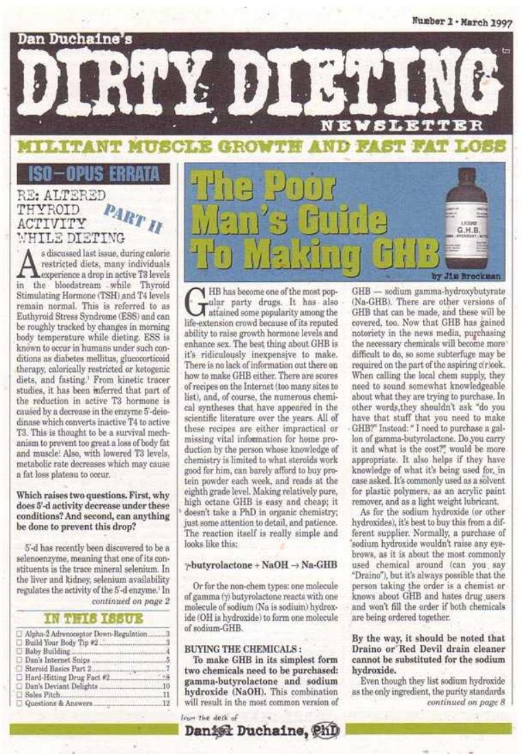 Dirty Dieting Newsletter-Duchaine