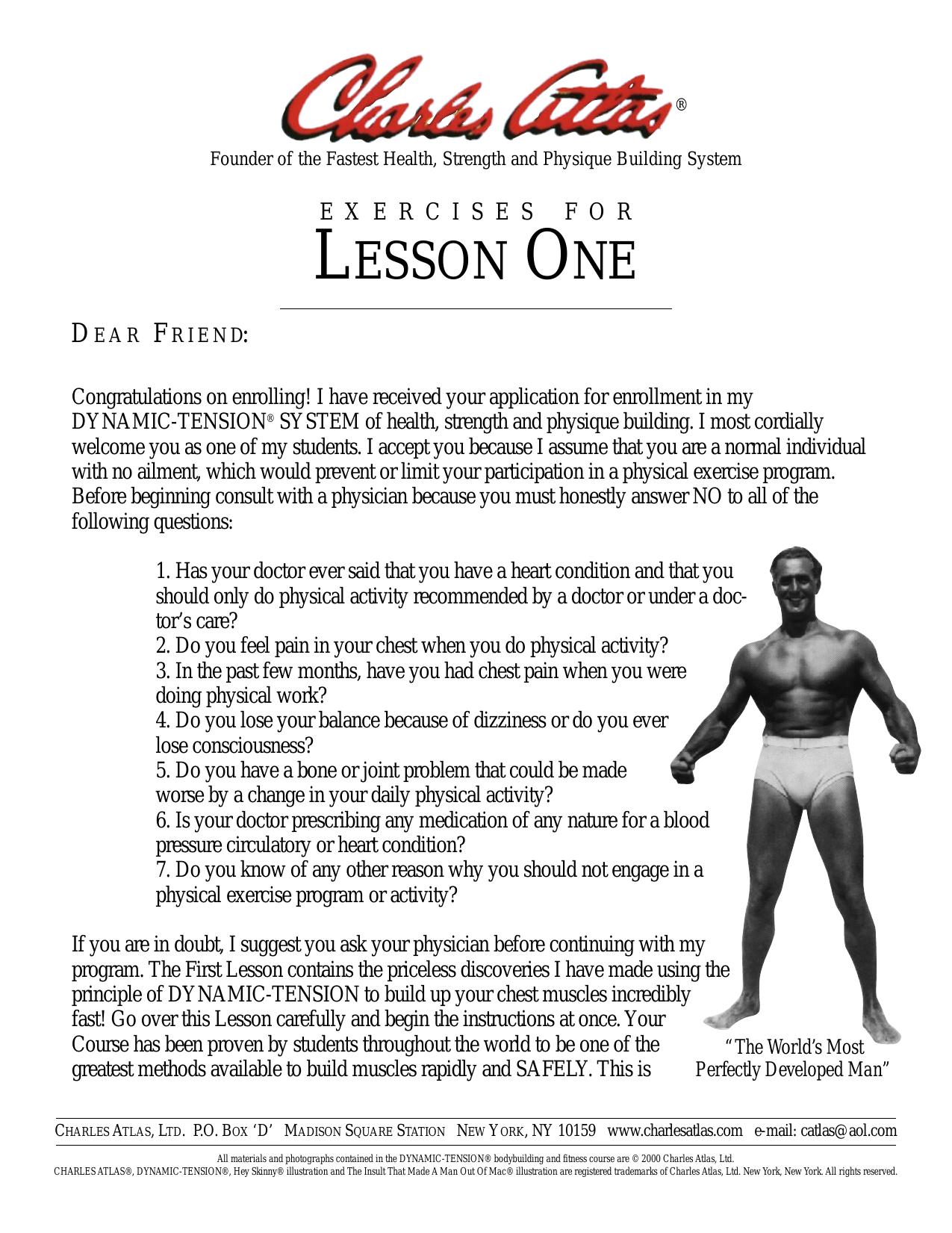 Lesson One pages