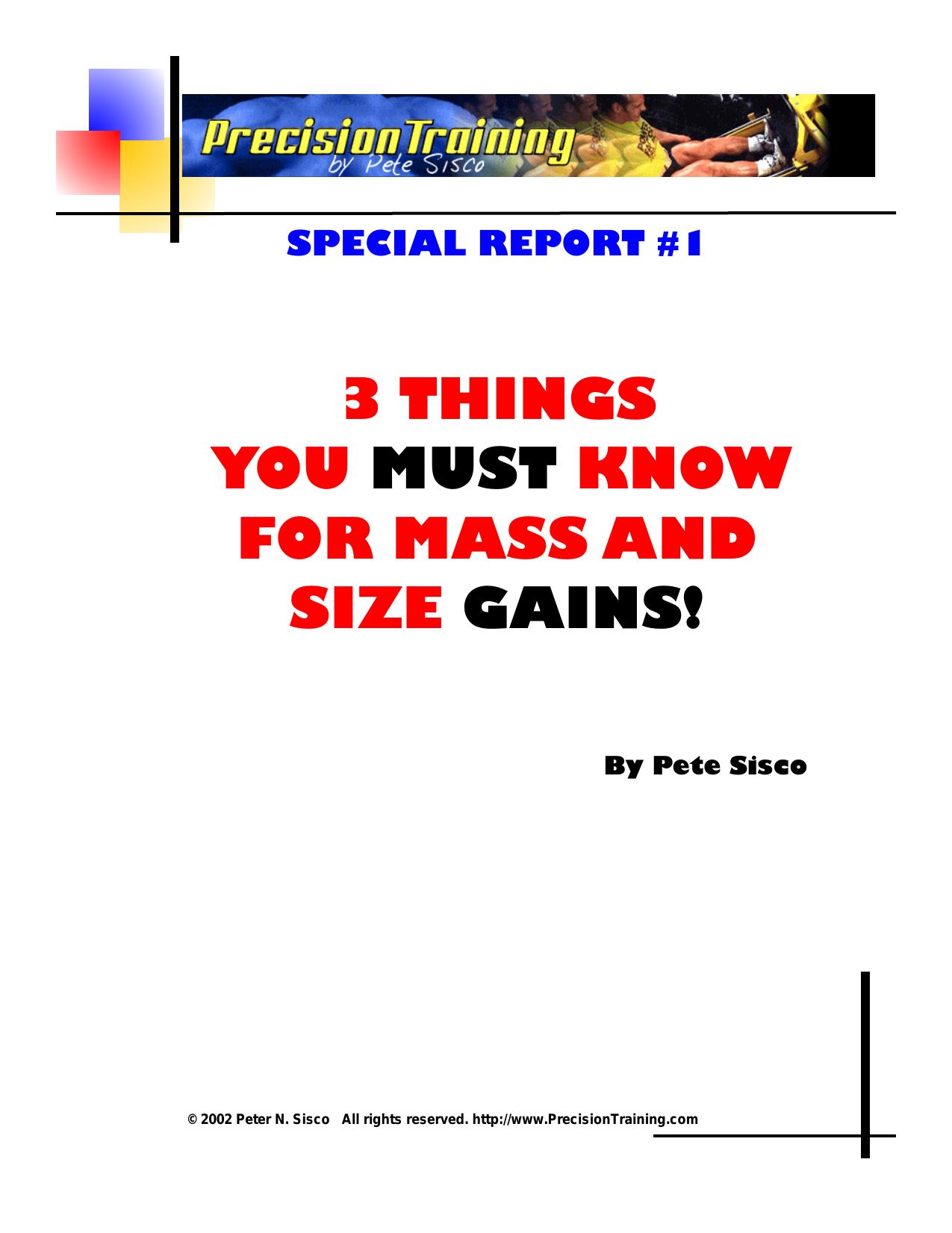 3 Things You Must Know For Mass & Size Gains-Sisco