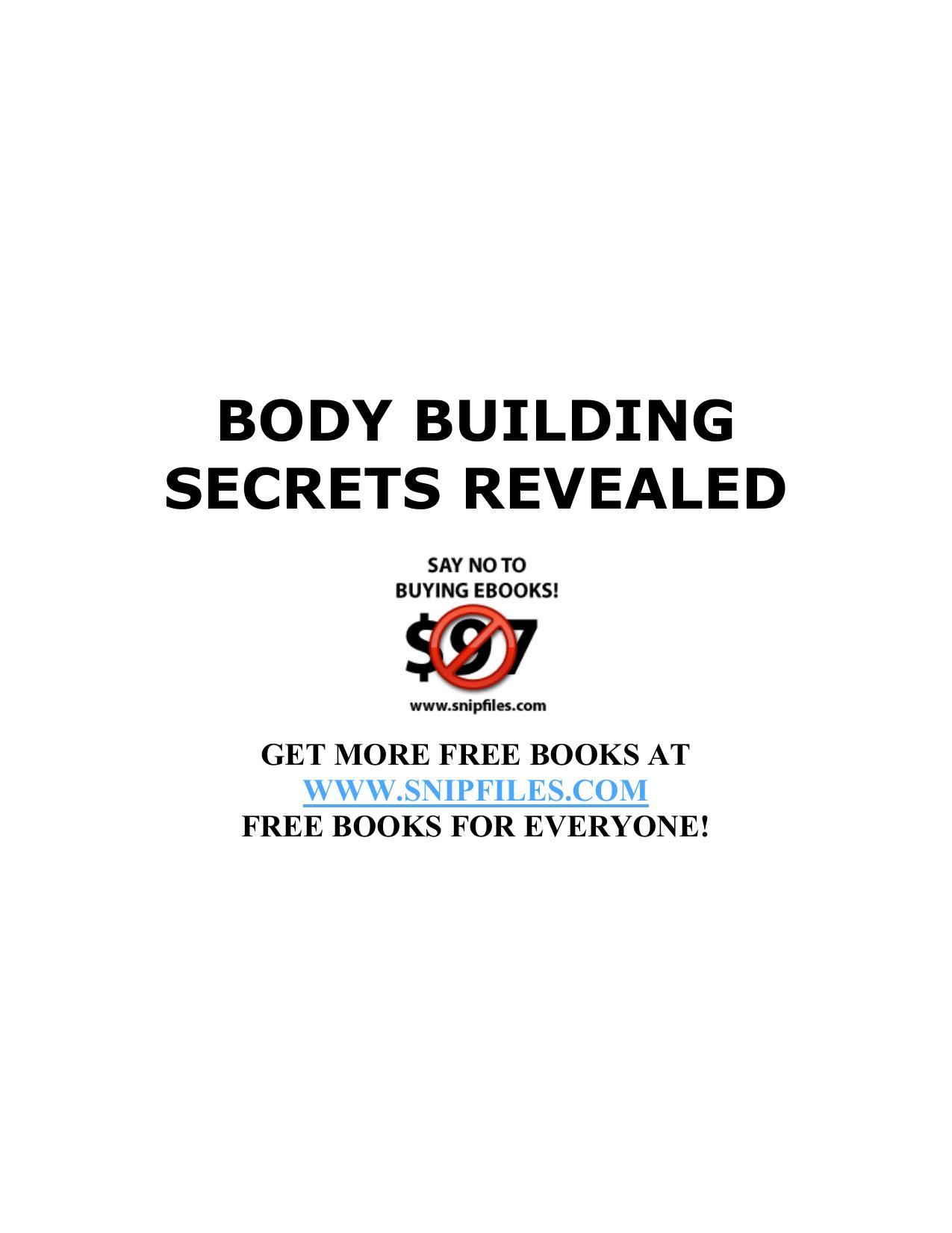 Bodybuilding Secrets Revealed