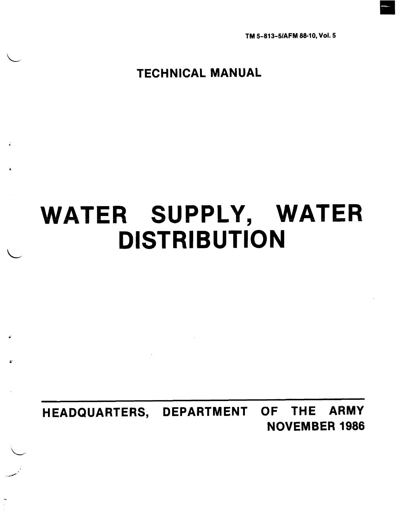 TM5-813-5 h2o distr