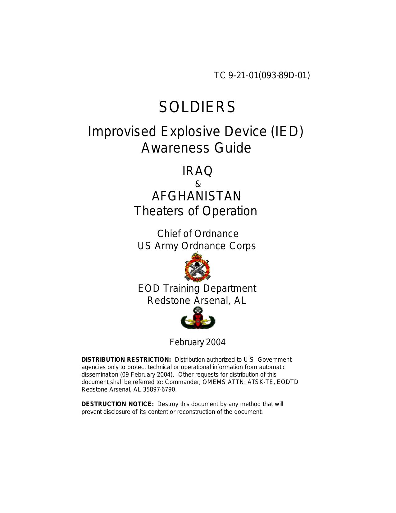 tc 9-21-01 soldiers ied awareness guide iraq afghan