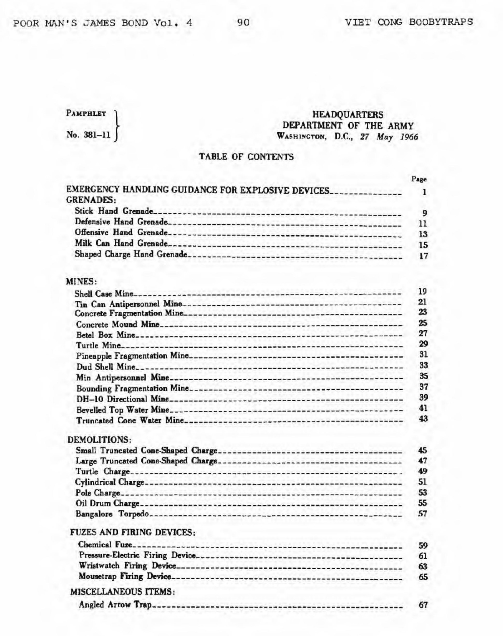 P 381-11 Viet Cong Boobytraps