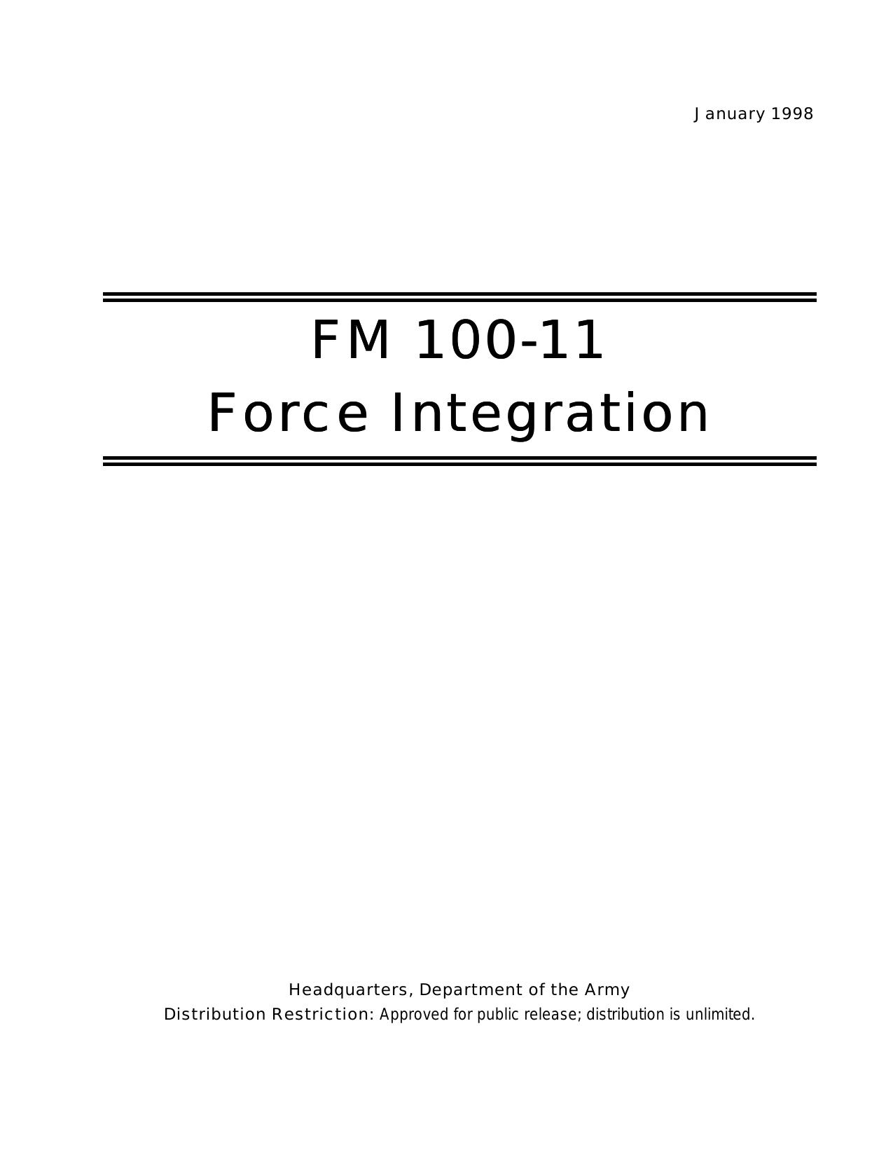 Force Integration
