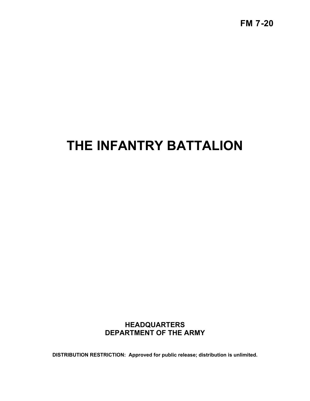 fm 7-20 the infantry battalion