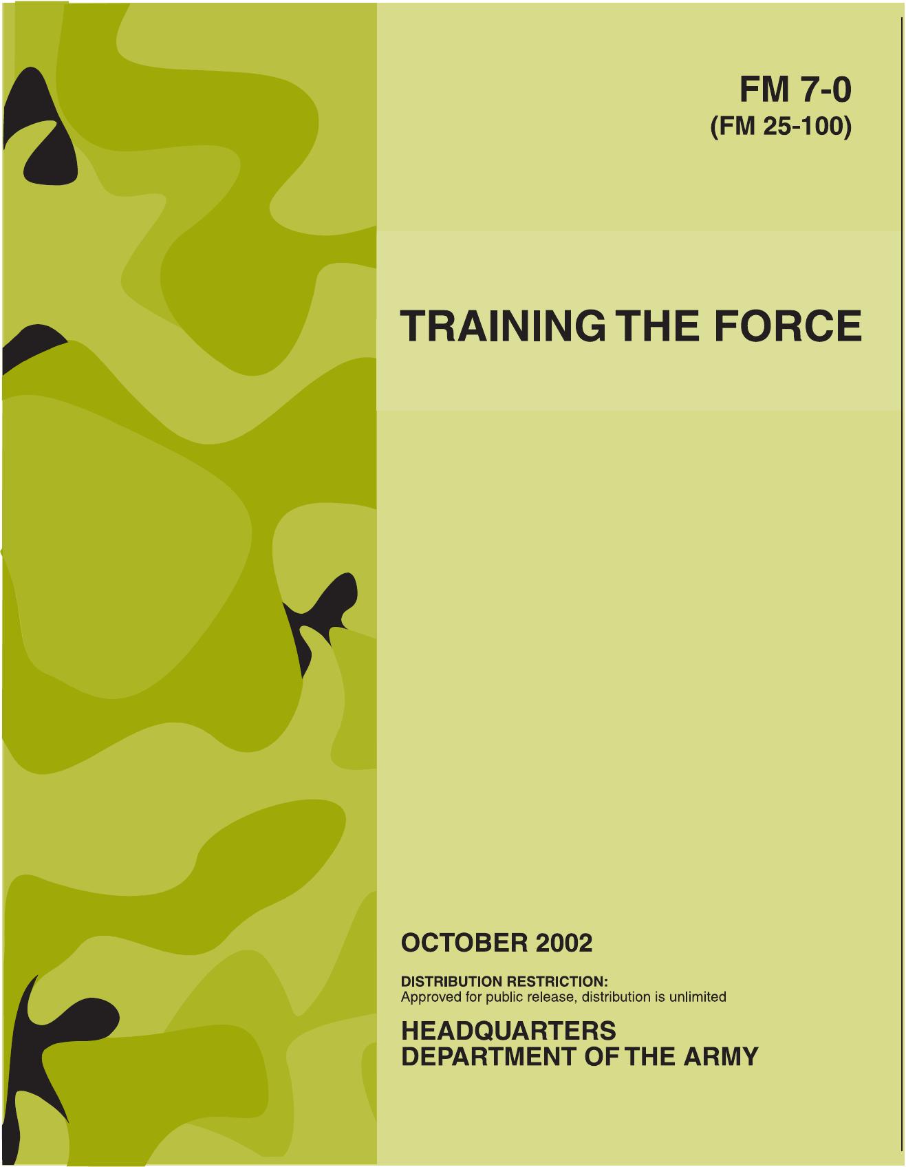fm 7-0 training the force