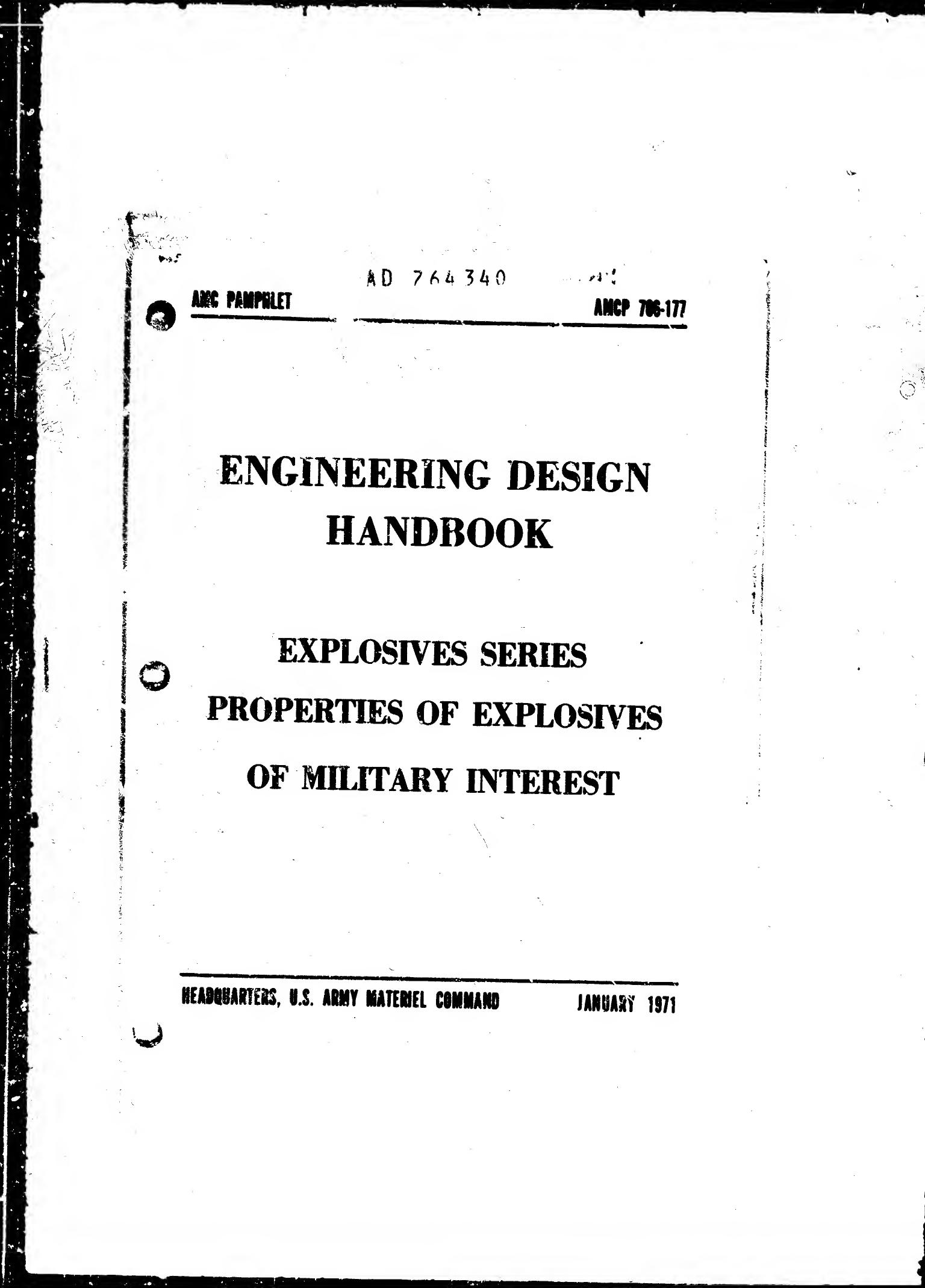AMCP 706-177 - Explosives Data