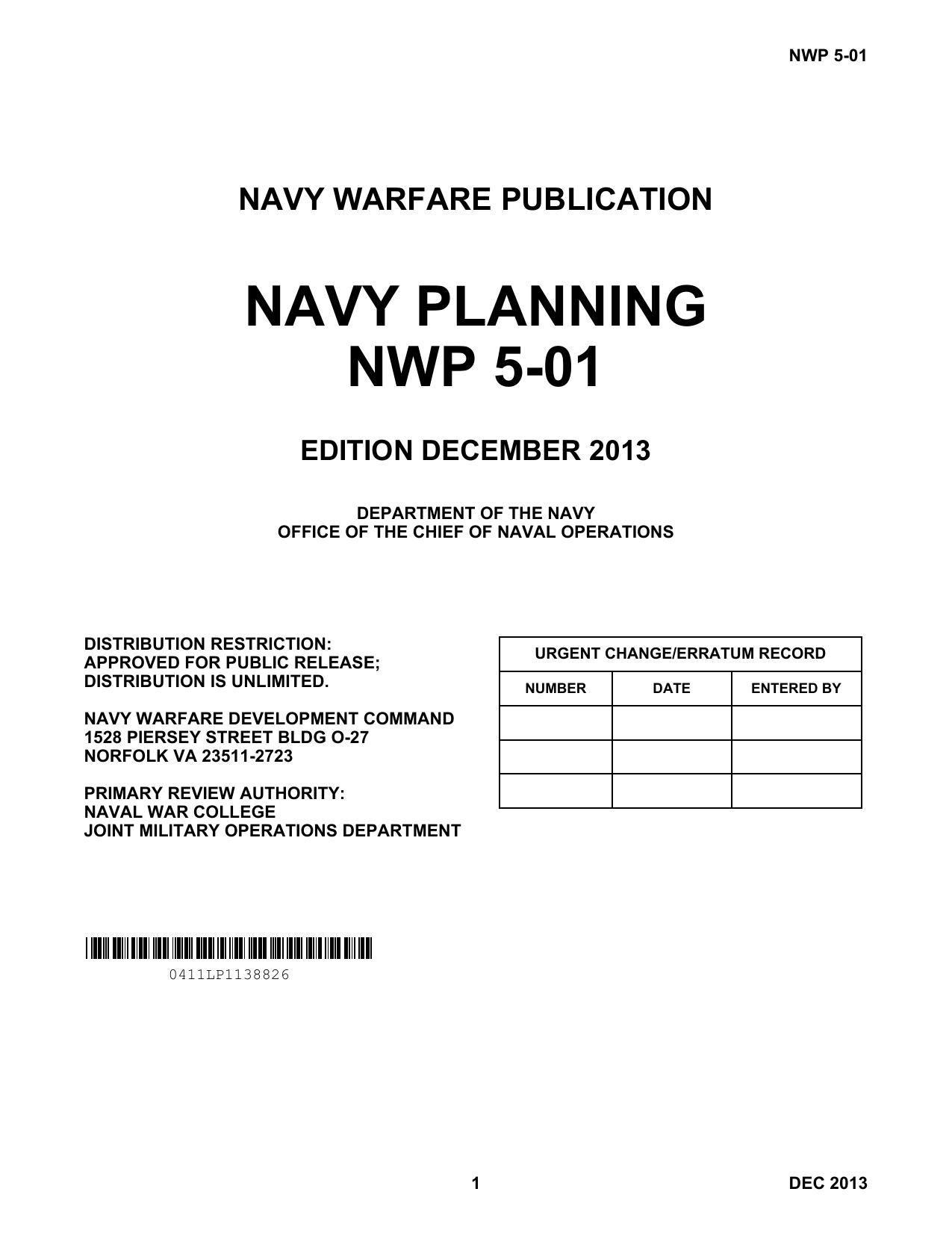 Navy Planning