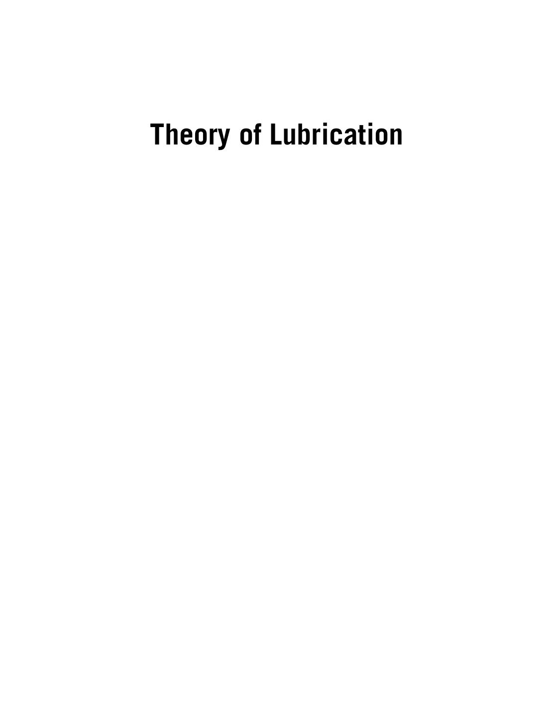 Theory of Lubrication_FM.indd