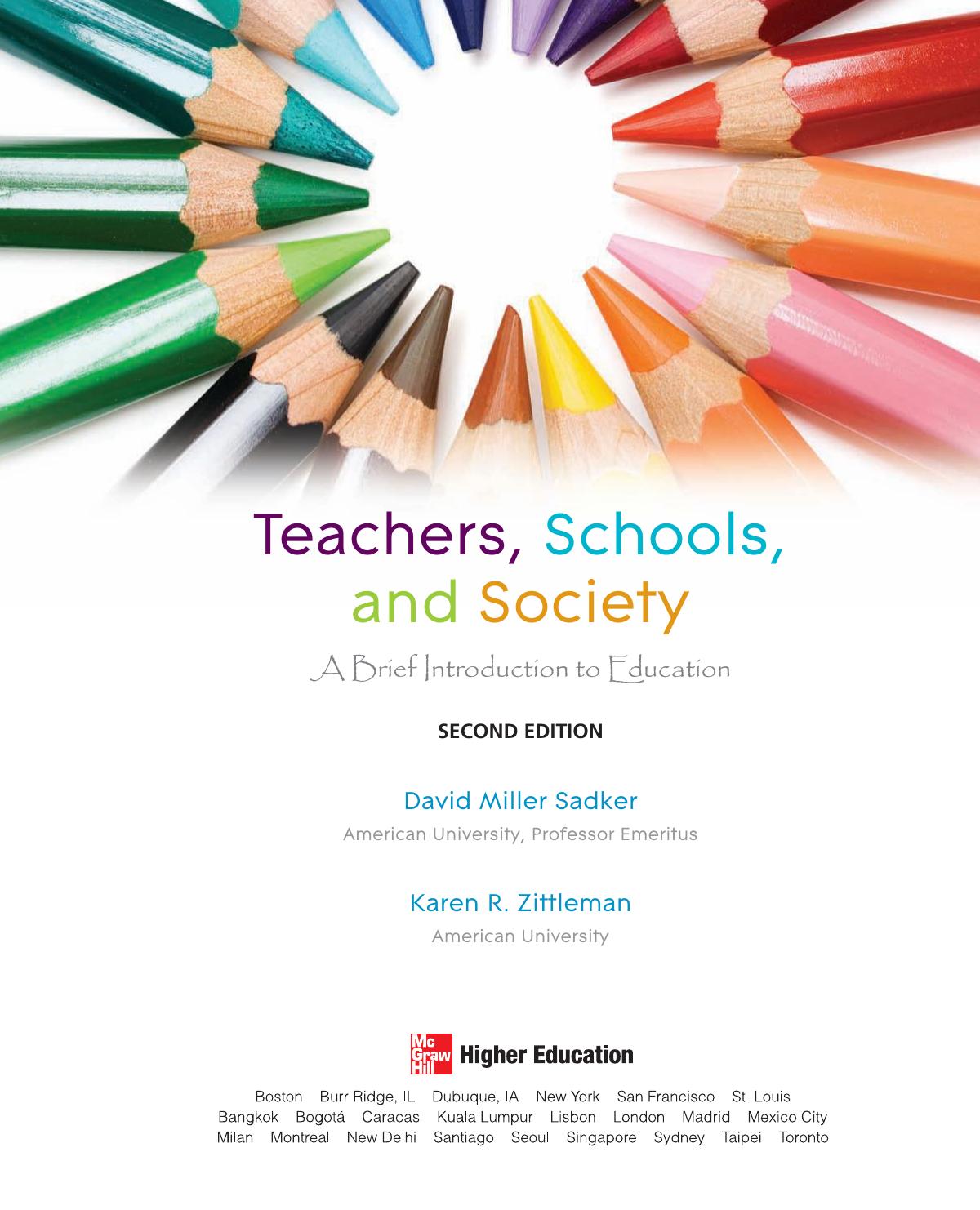 Teachers Schools and Society Sadker David M
