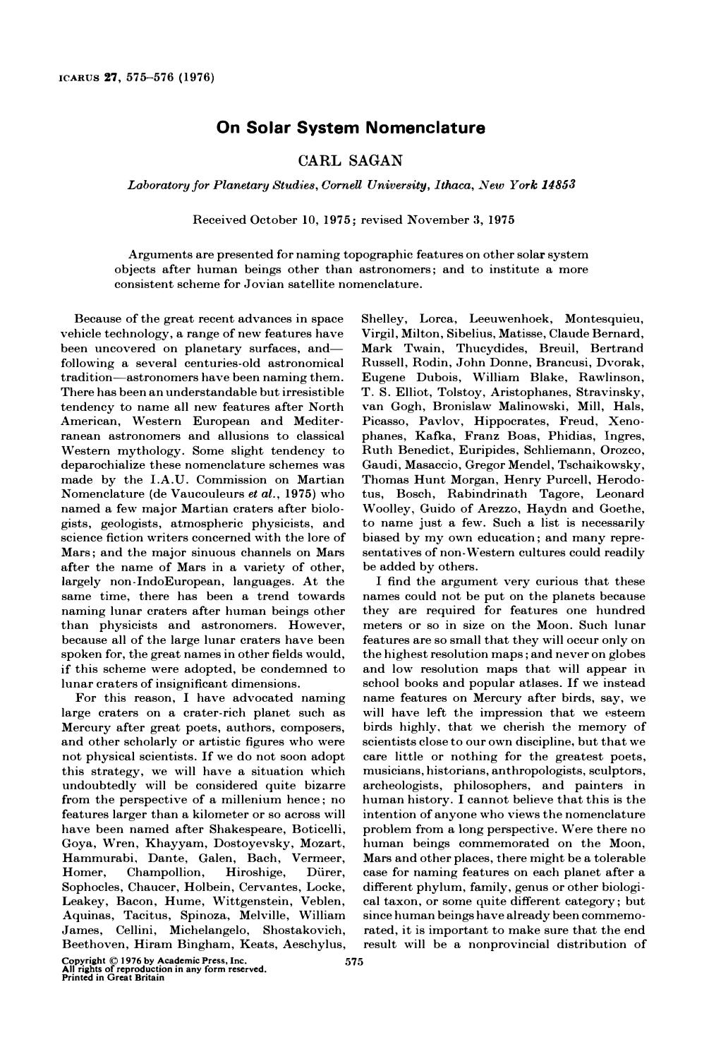 PII: 0019-1035(76)90175-5