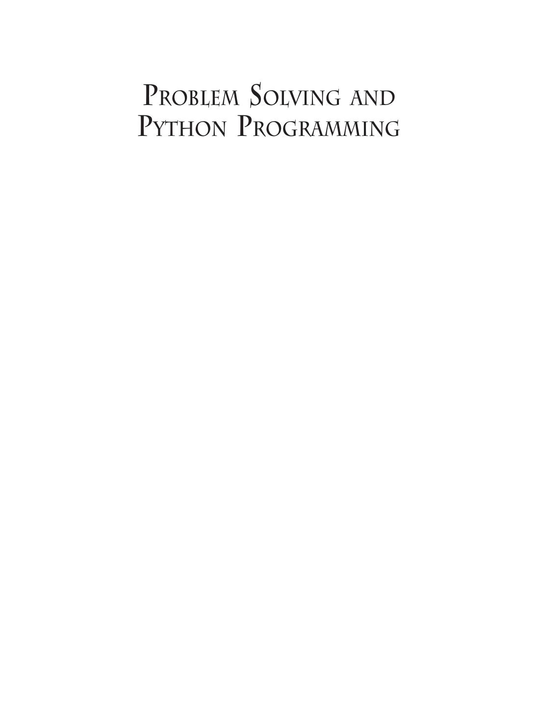 Problem Solving and Python Programming Anna University Balagurusamy