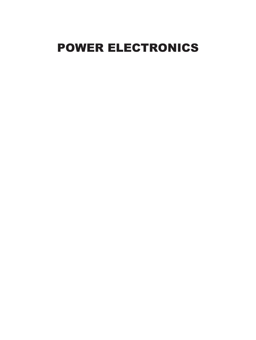 Power Electronics 1e Soumitra Kumar Mandal
